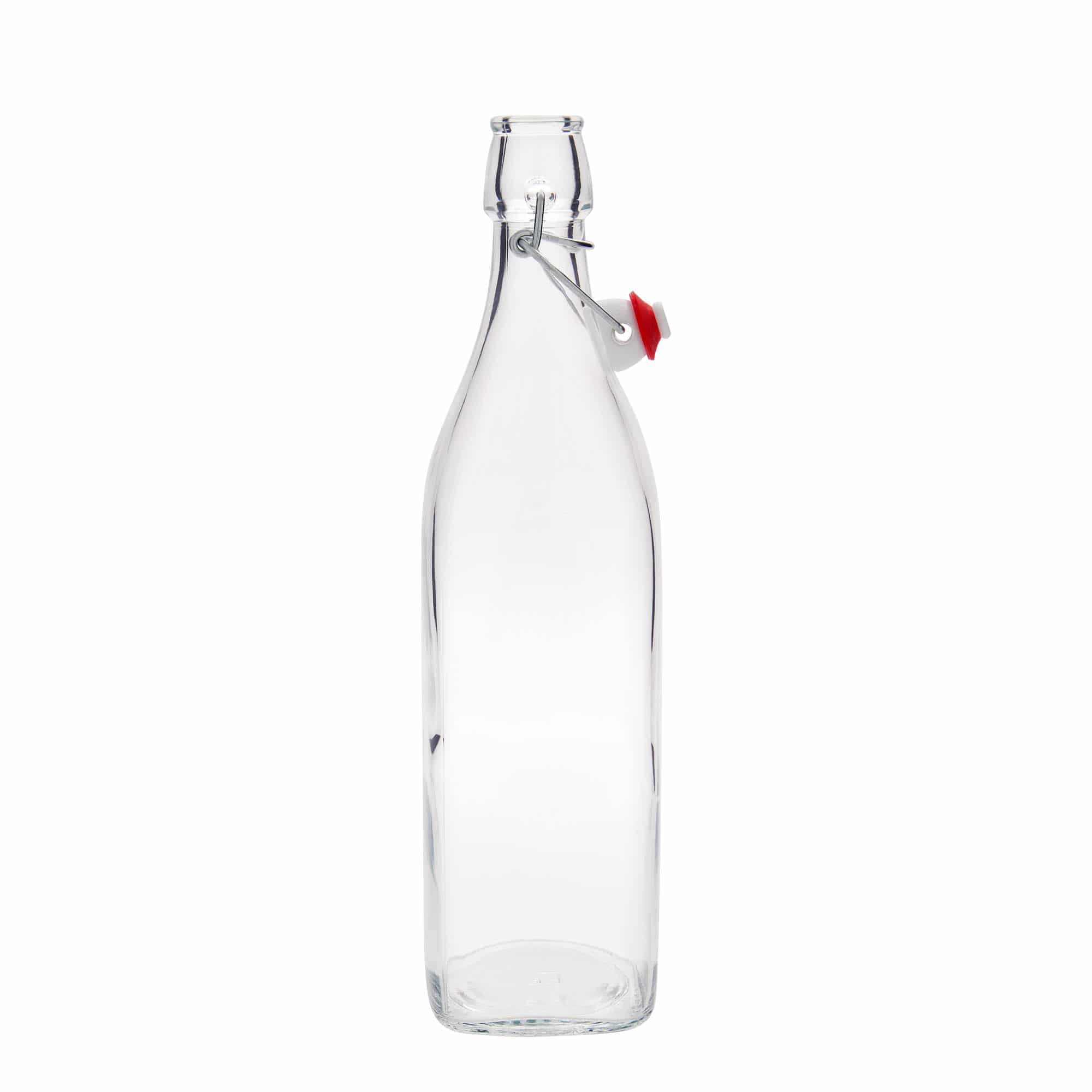 1.000 ml klaaspudel 'Swing, ruudukujuline, suuava: sanglukork