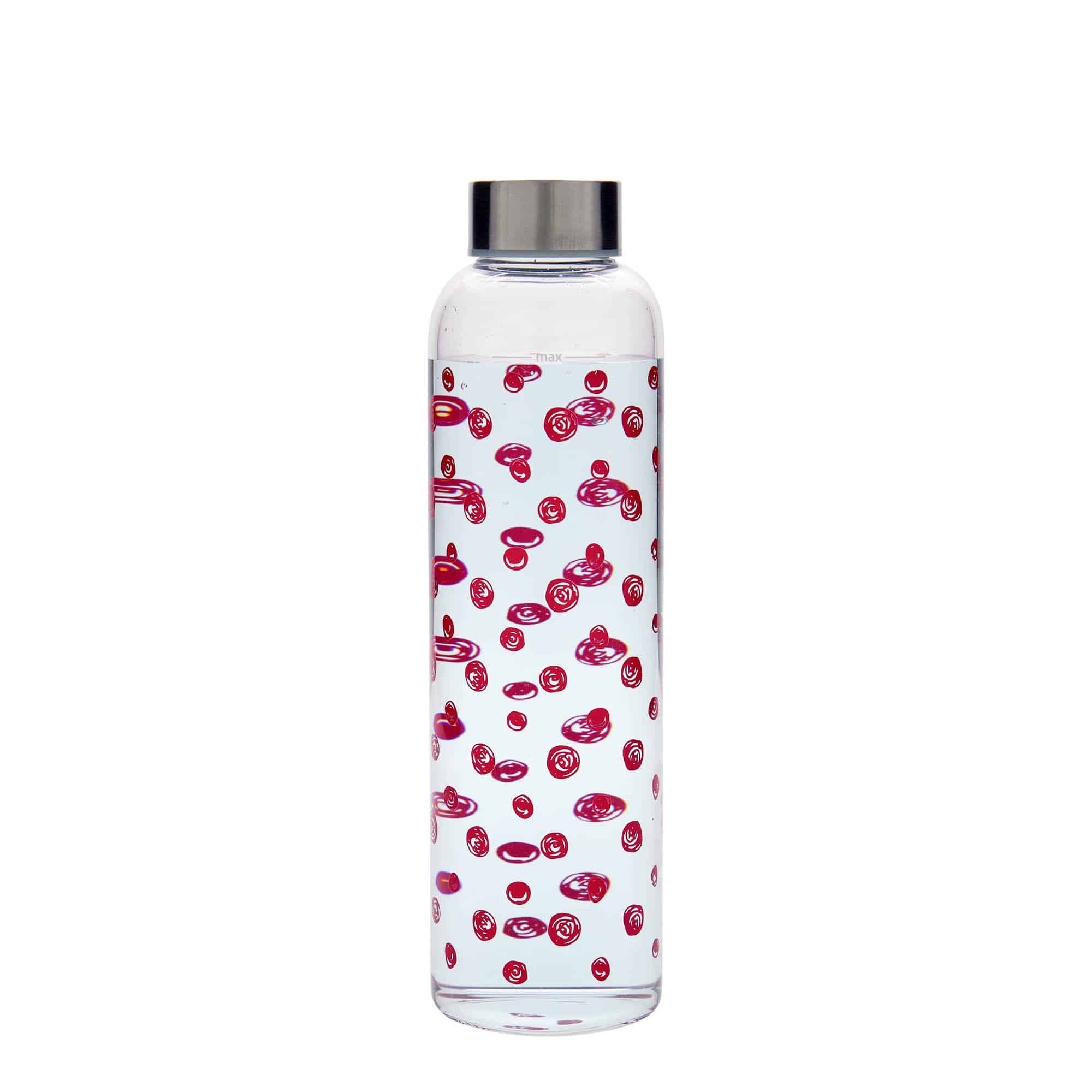 500 ml joogipudel 'Perseus', motiiv: punased täpid, sulgur: keeratav kork