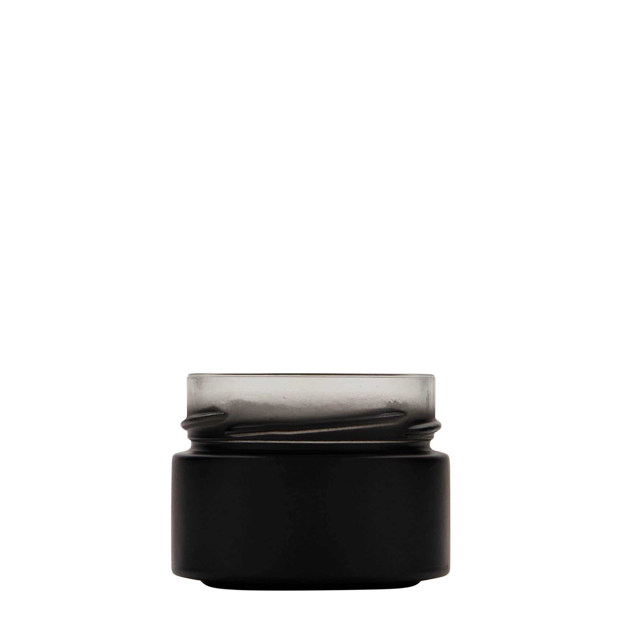130 ml ümmargune purk 'Aurora', must, sulgur: deep-twist-off (DTO 66)