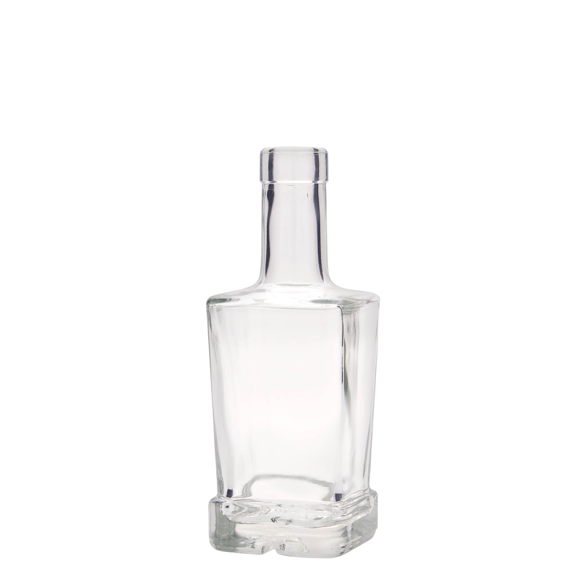 250 ml klaaspudel 'Rene', ruudukujuline, avaus: kork