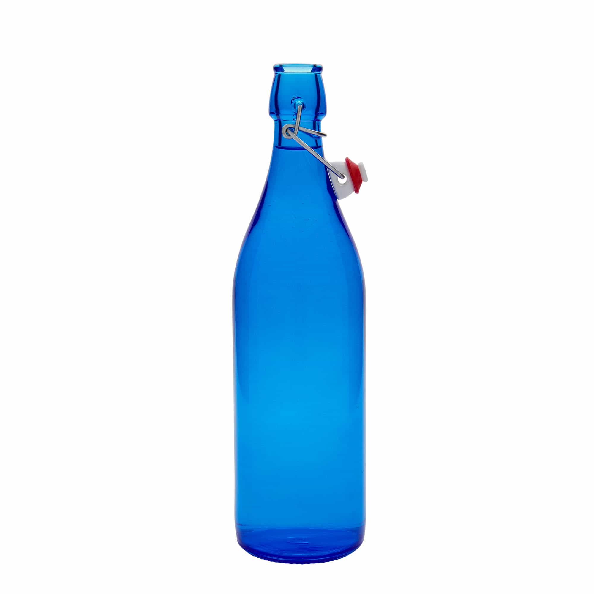 1000 ml klaaspudel 'Giara', sinine, sulgur: traatkork