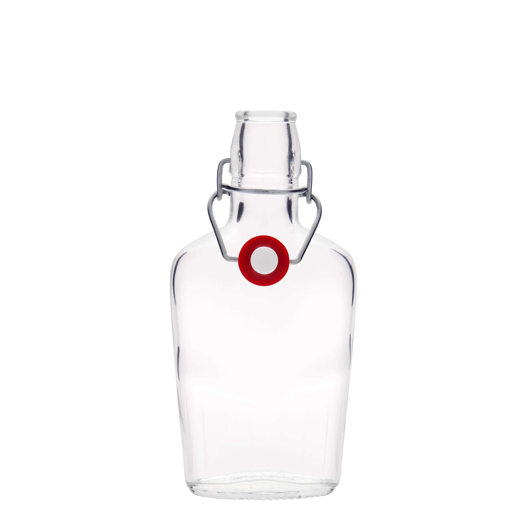 250 ml klaaspudel 'Fiaschetta', ovaalne, sulgur: traatkork