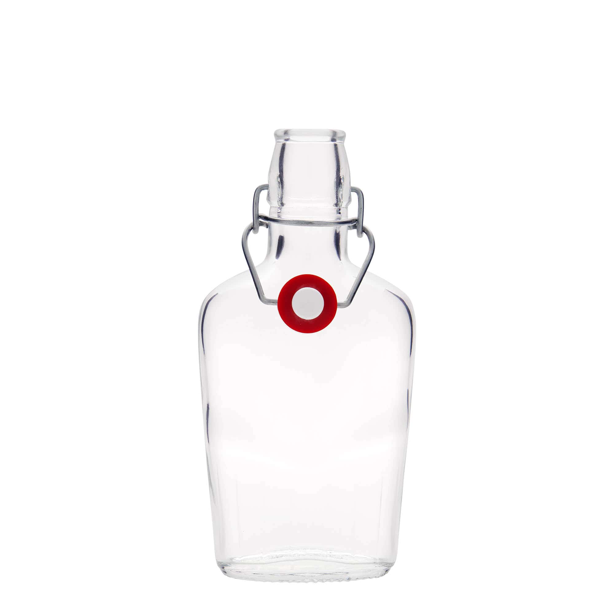 250 ml klaaspudel 'Fiaschetta', ovaalne, suu: klambrikork