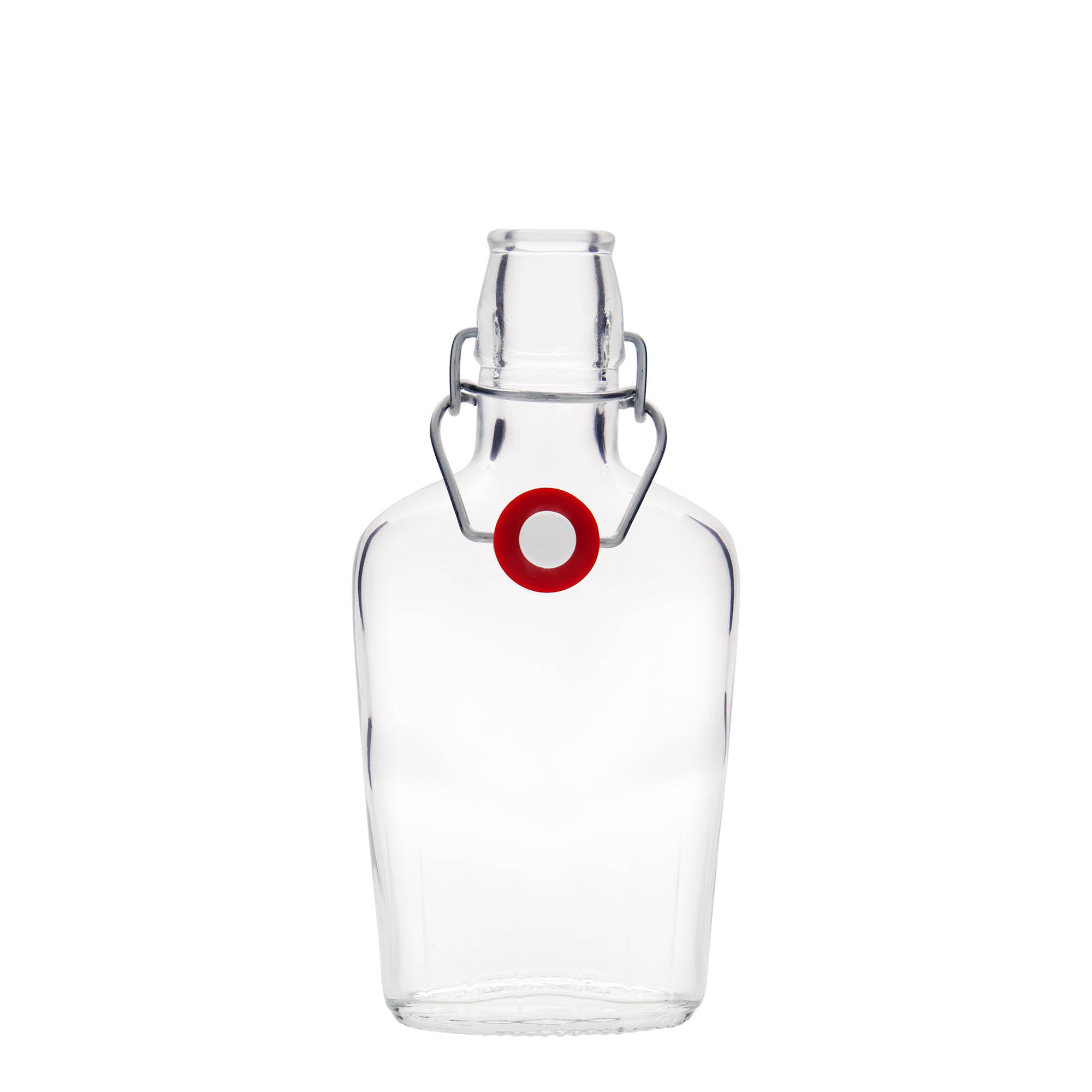 250 ml klaaspudel „Fiaschetta“, ovaalne, avale: klambrikork