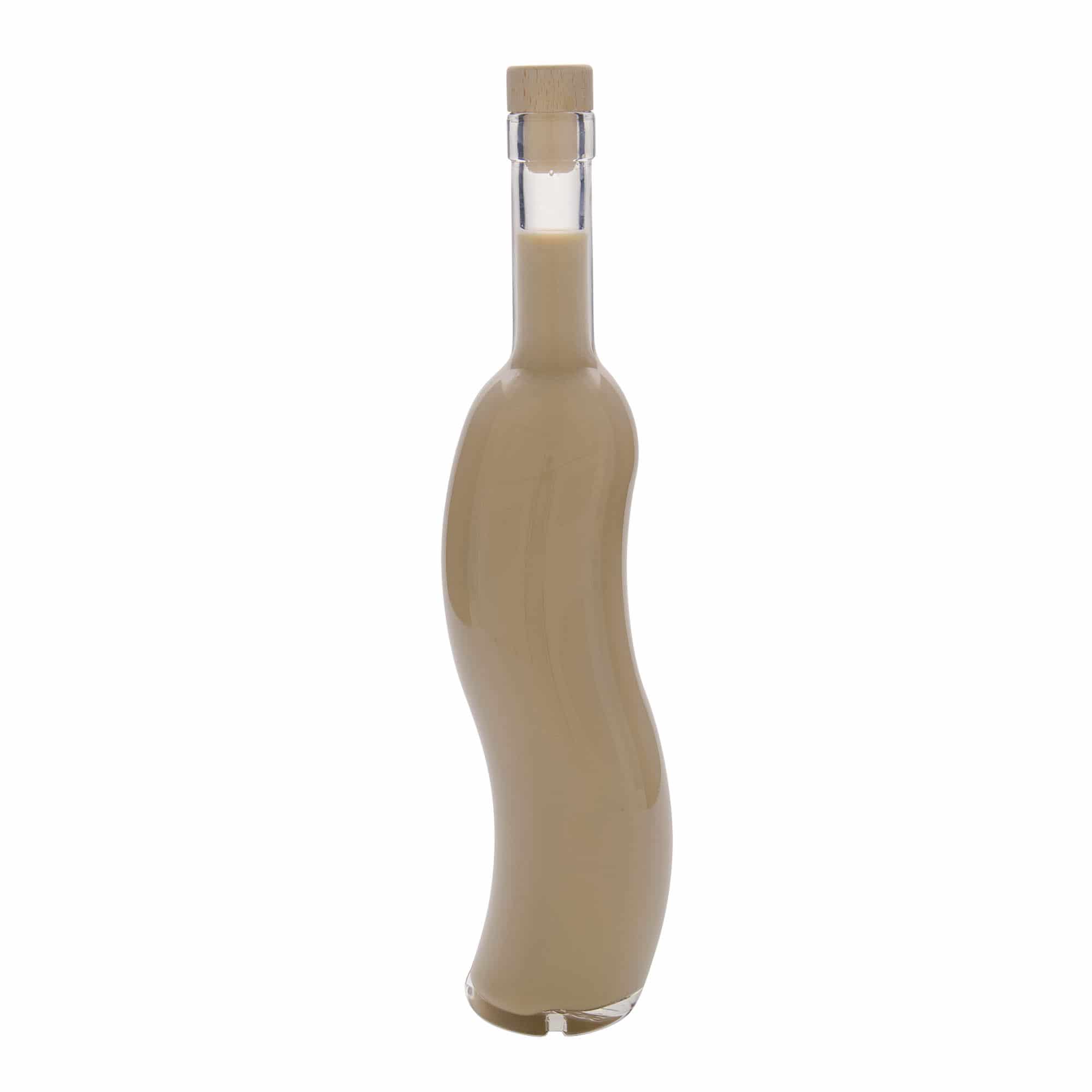500 ml klaaspudel 'La-Ola', poolümar, sulgur: kork