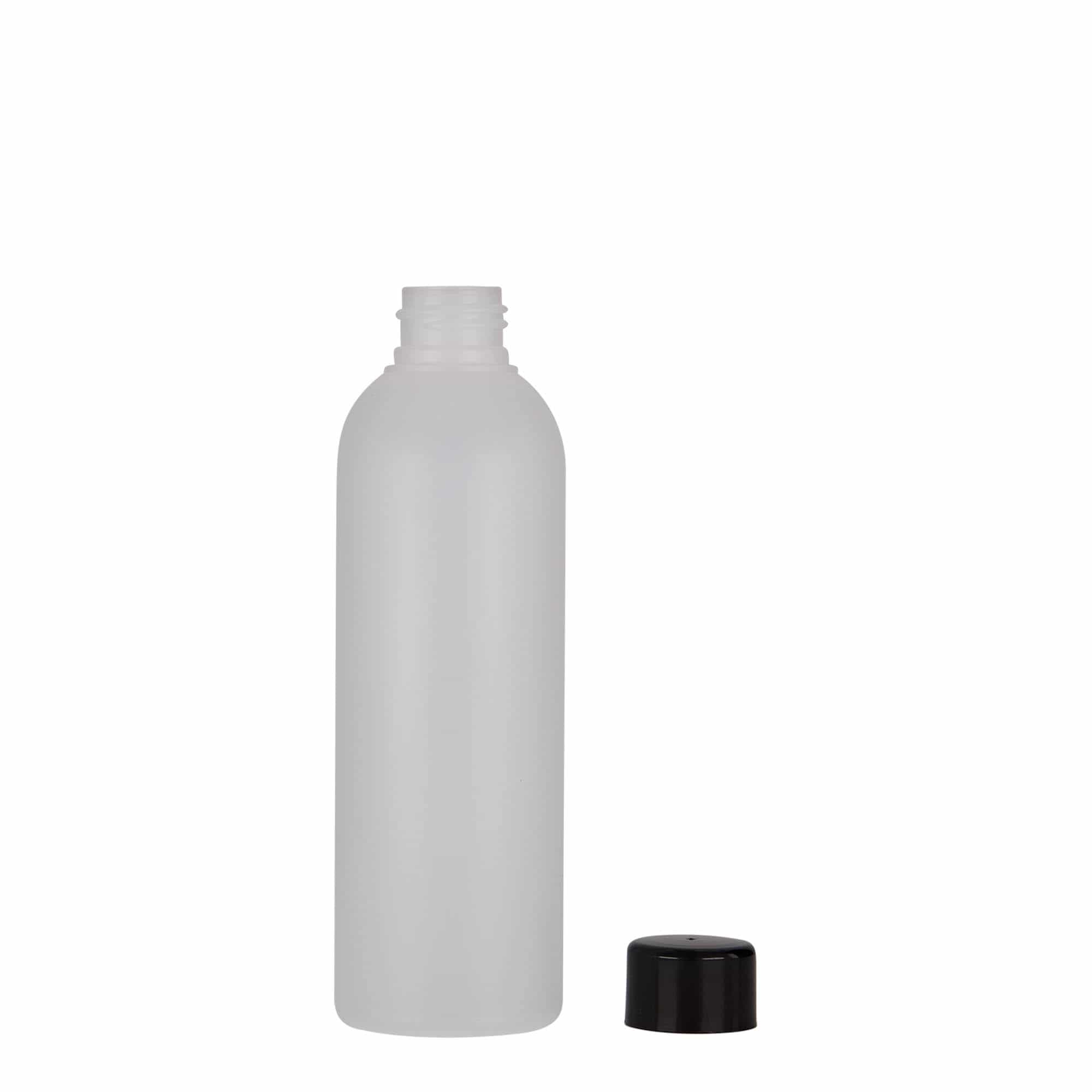 200 ml plastpudel 'Tuffy', HDPE, loomulik värv, sulgur: GPI 24/410