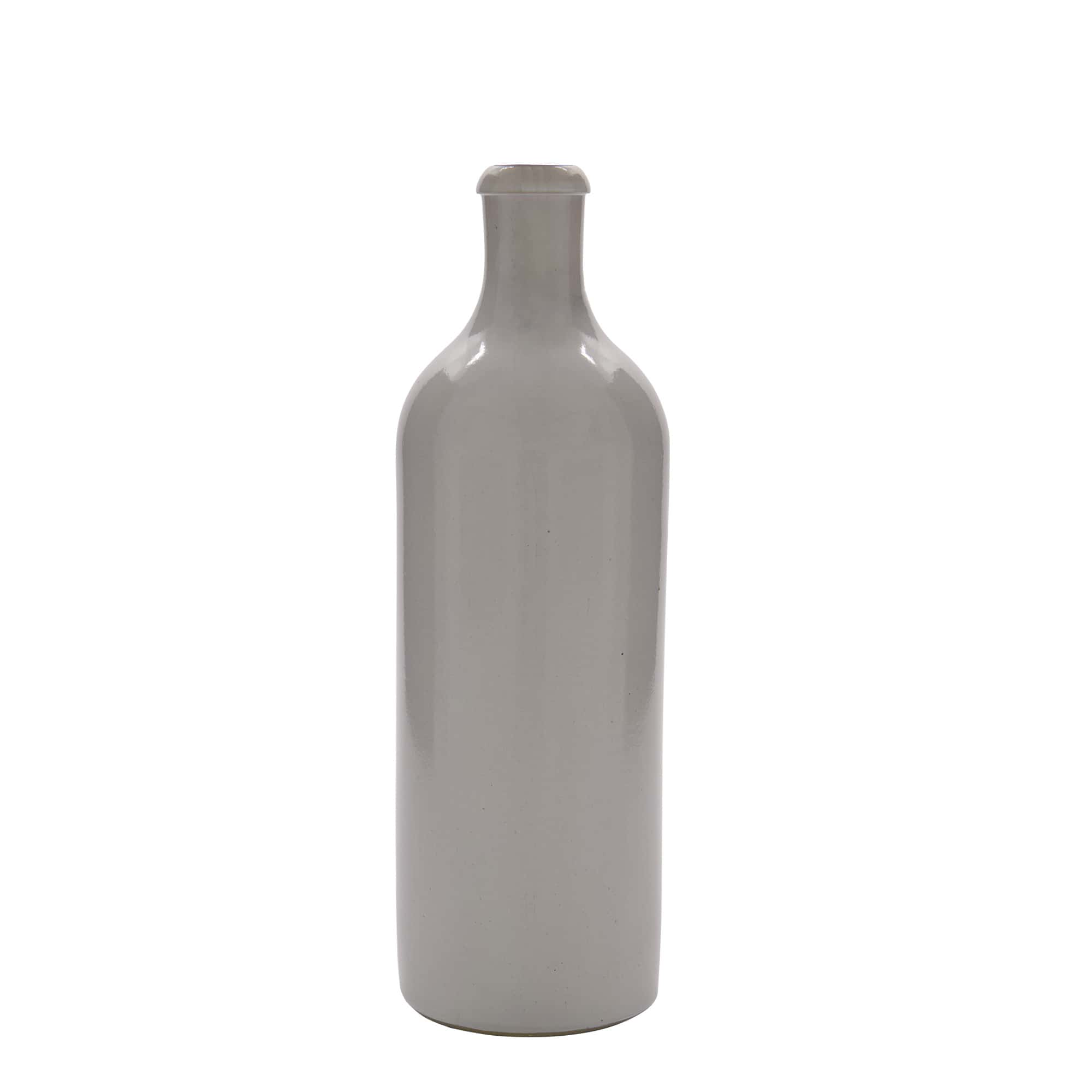 750 ml keraamiline pudel, kivikeraamika, valge, sulgur: traatkork 750 ml keraamiline pudel, kivikeraamika, valge, sulgur: traatkork