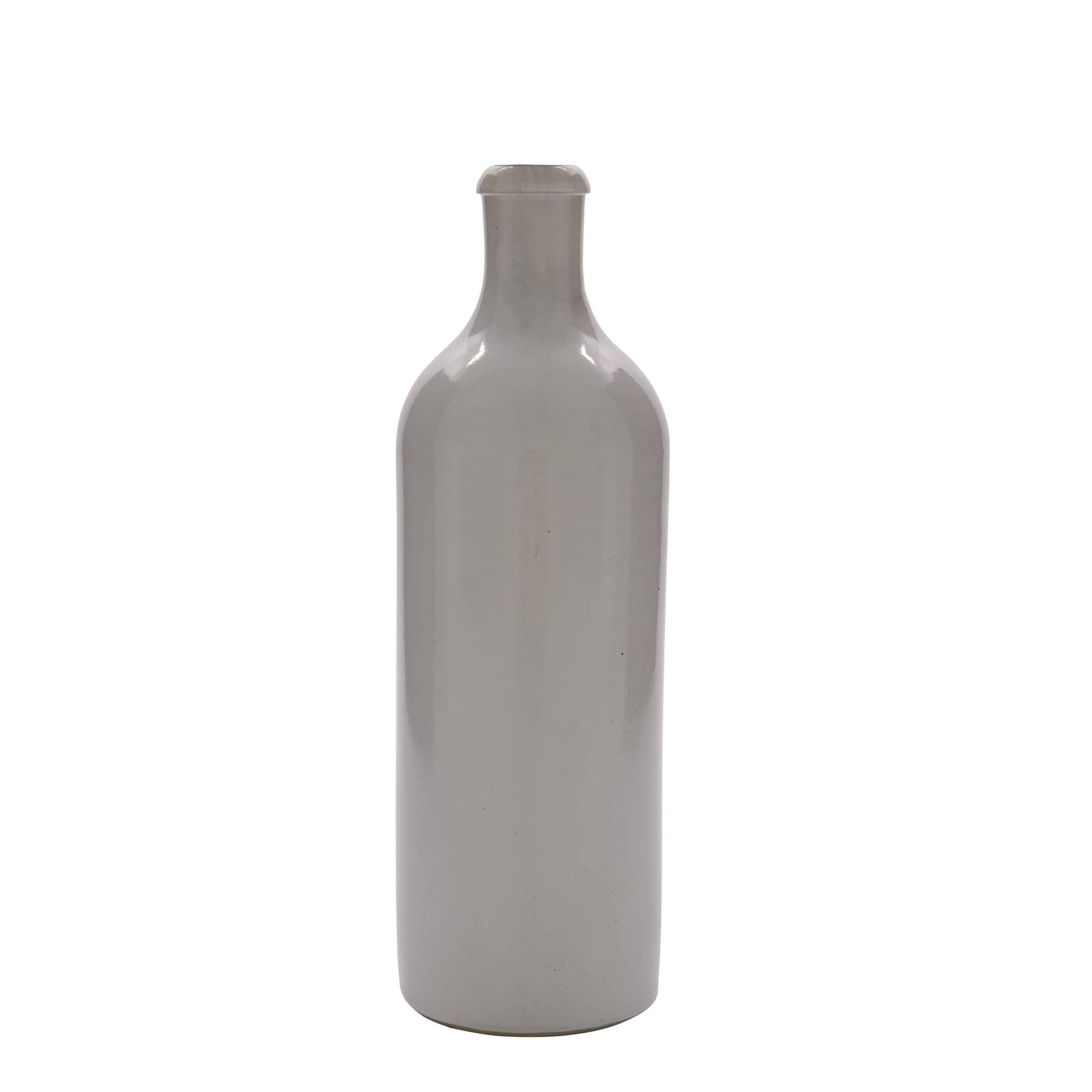 750 ml savipott, keraamiline, valge, suue: klambriga sulgur