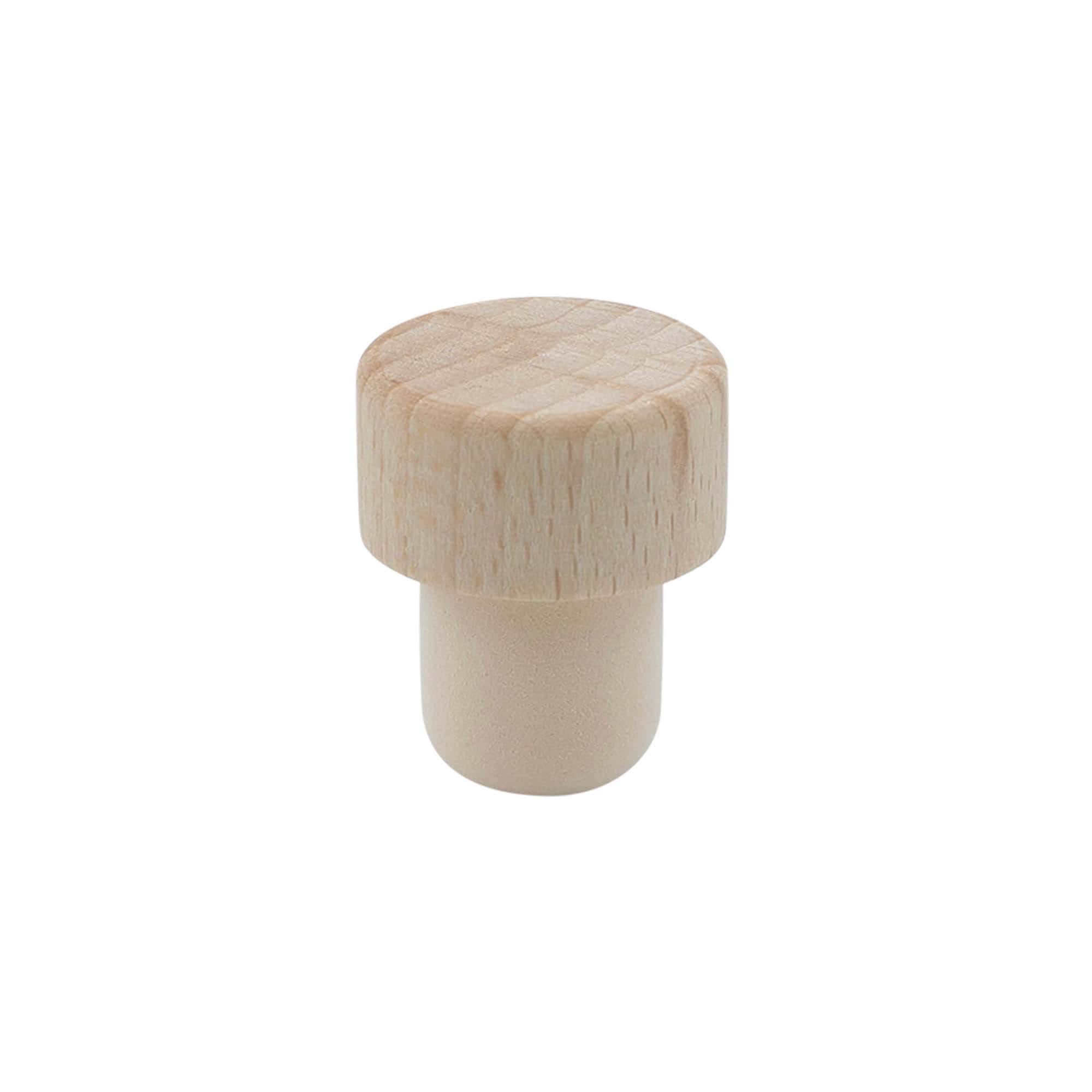 Käepideme kork 19 mm, puit/plastik, suudmele: kork
