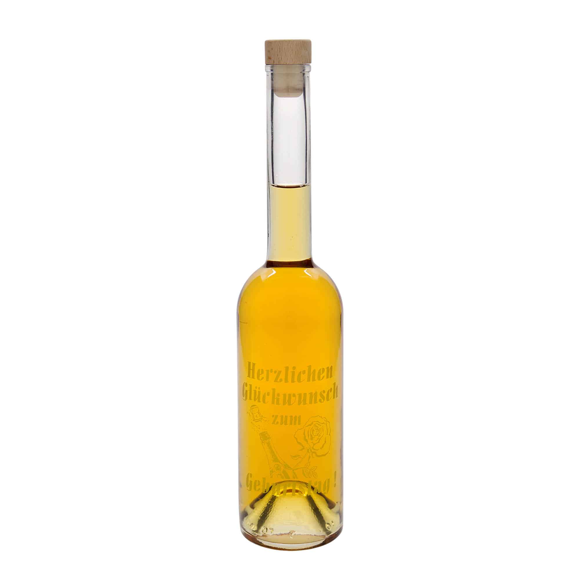 500 ml klaaspudel 'Opera', motiiv: Apple (õun), sulgur: kork