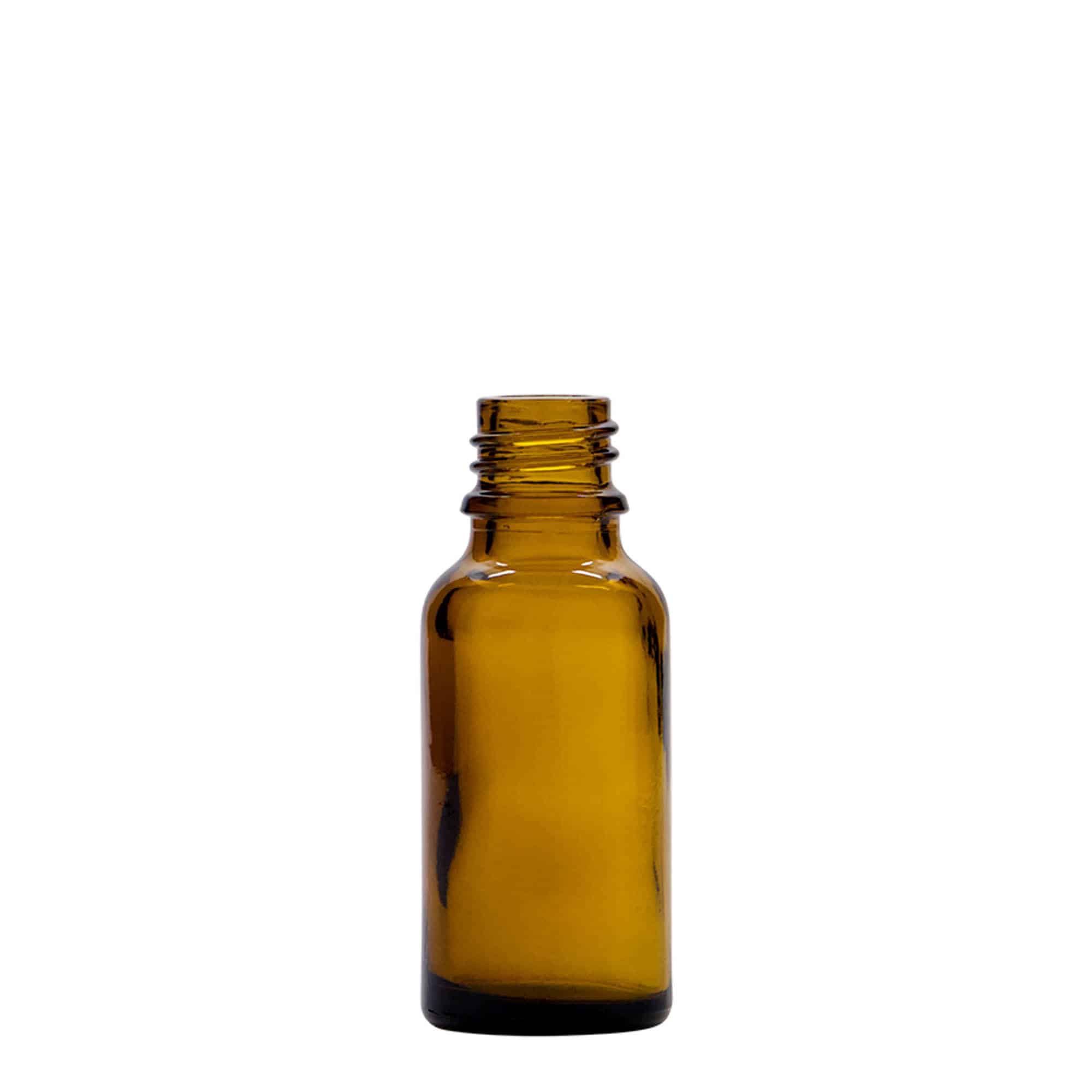 20 ml ravimi pihustuspudel, klaas, pruun, sulgur: DIN 18
