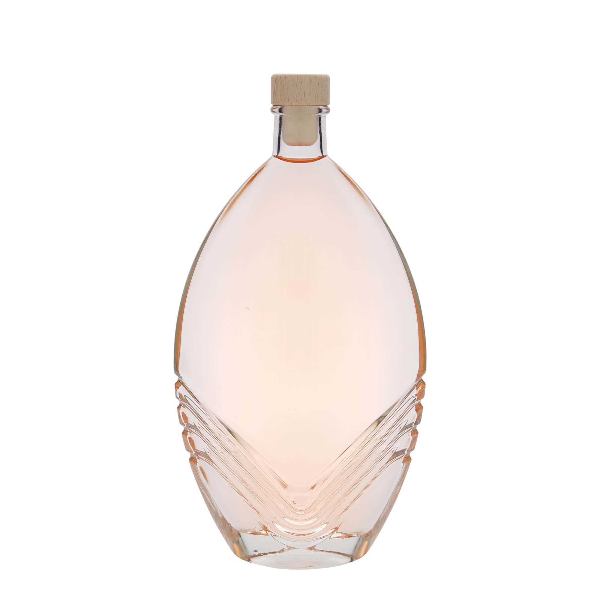 500 ml klaaspudel 'Florence', ovaalne, sulgur: kork