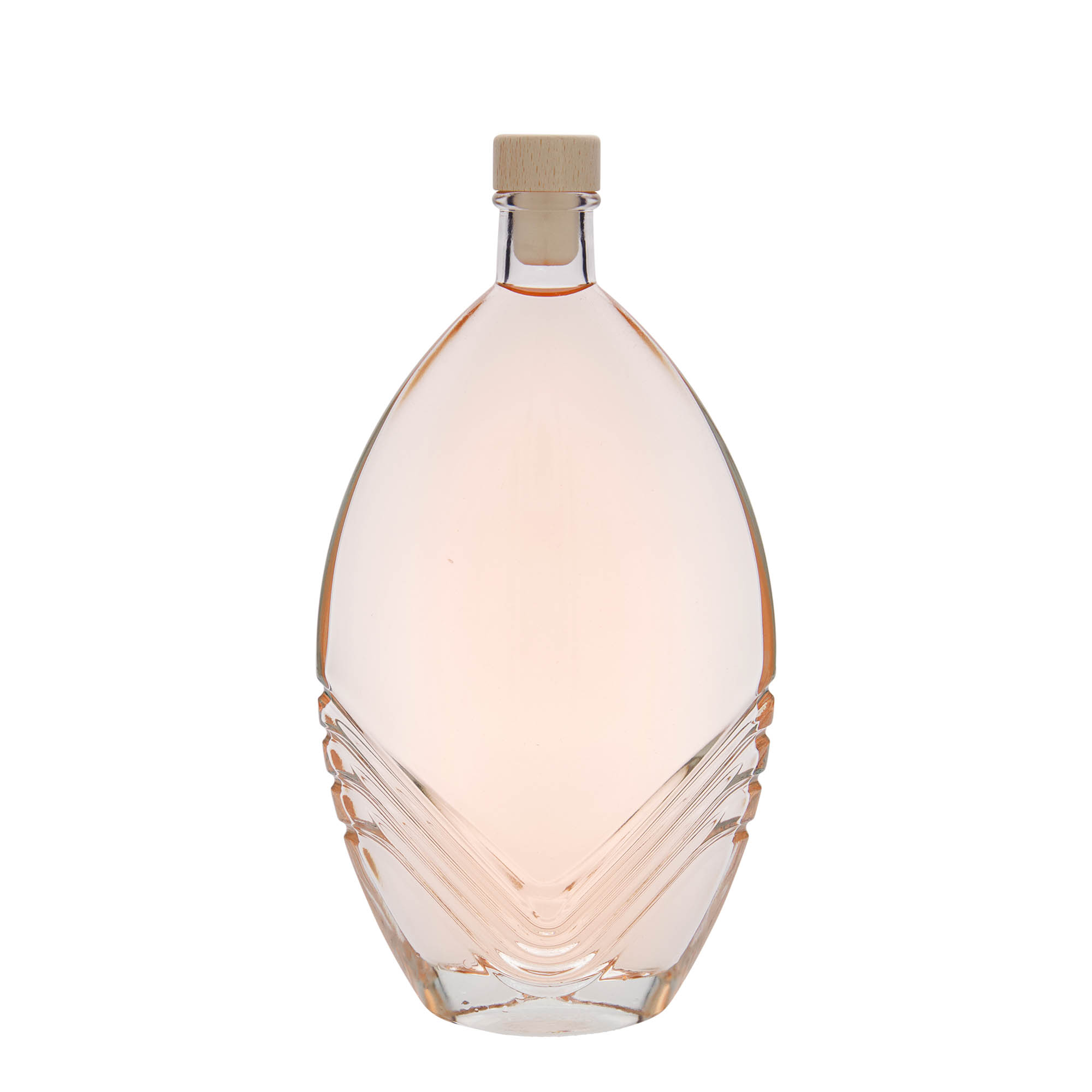 500 ml klaaspudel 'Florence', ovaalne, suuava: kork