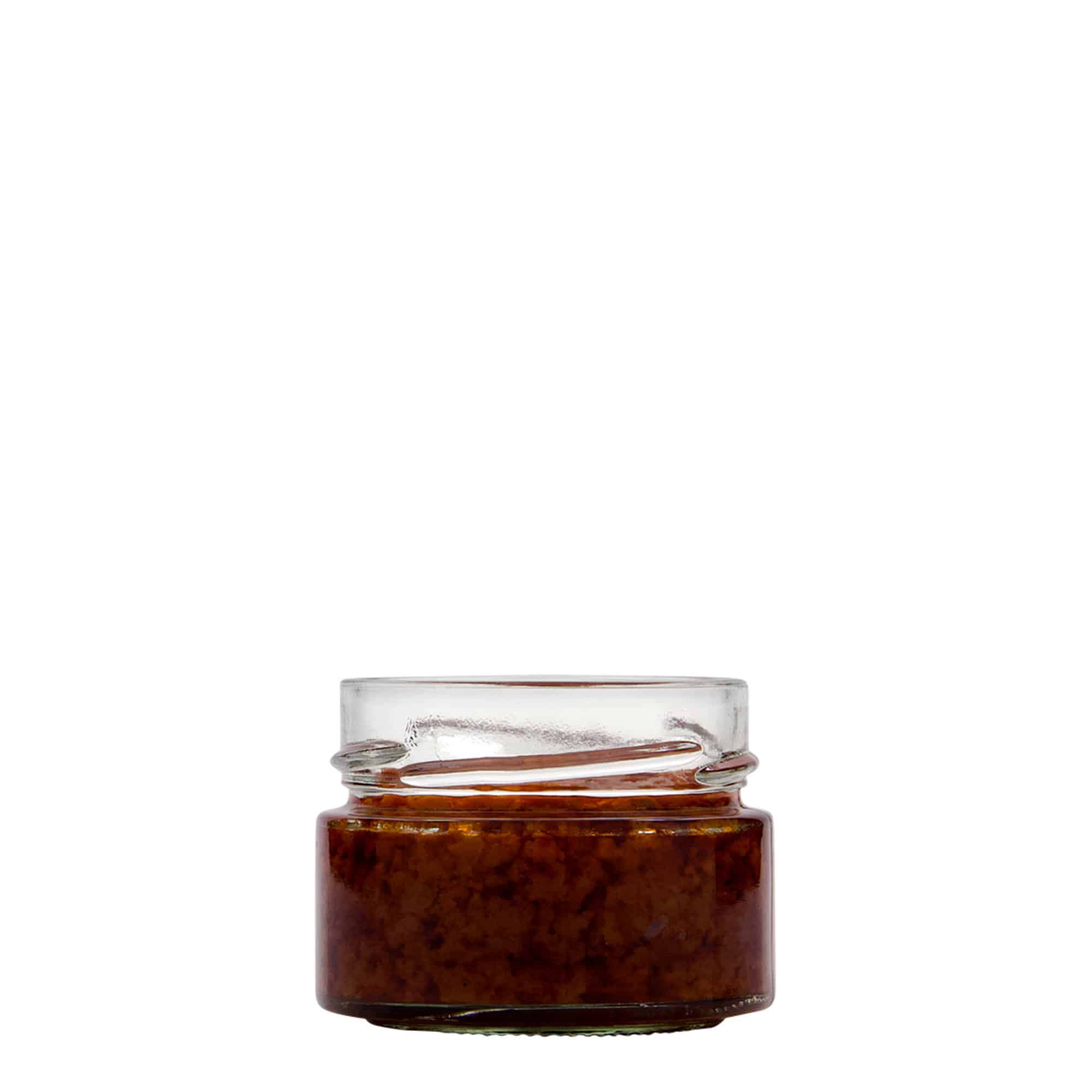 130 ml ümmargune klaas 'Aurora', ava: sügav keermega (DTO 66)