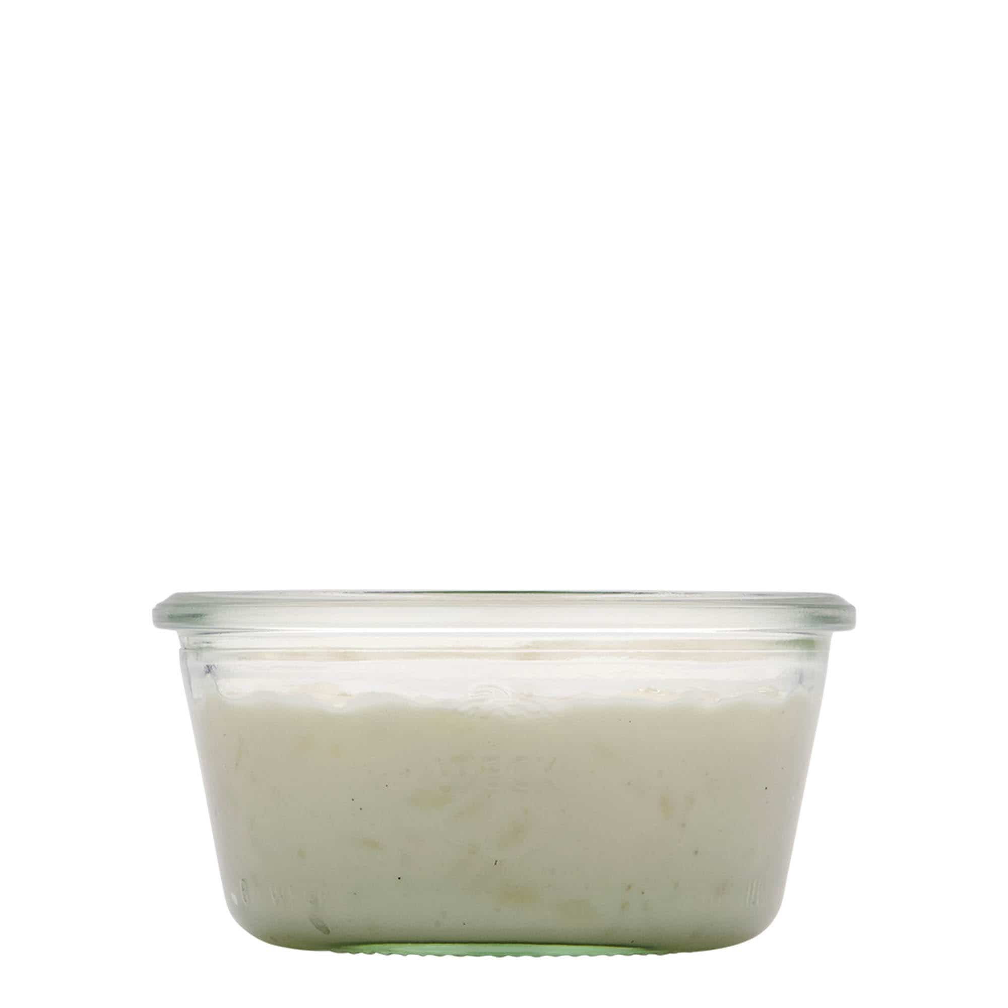 290 ml WECKi laia suuga purk, sulgur: ümar serv