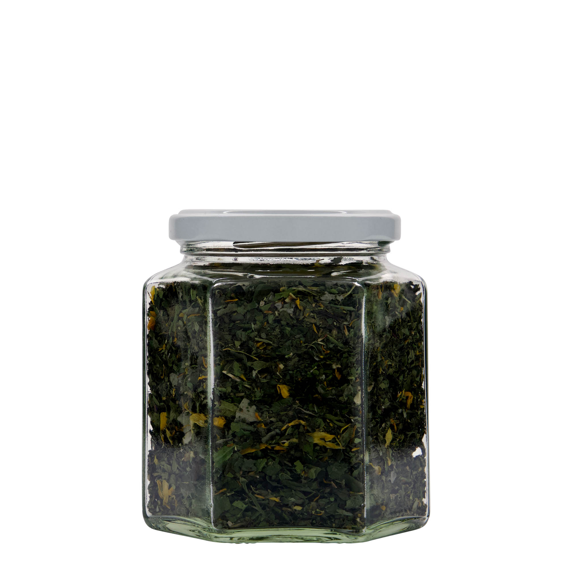 390 ml kuuskantklaas, ava: keeratava kaanega (TO 70)