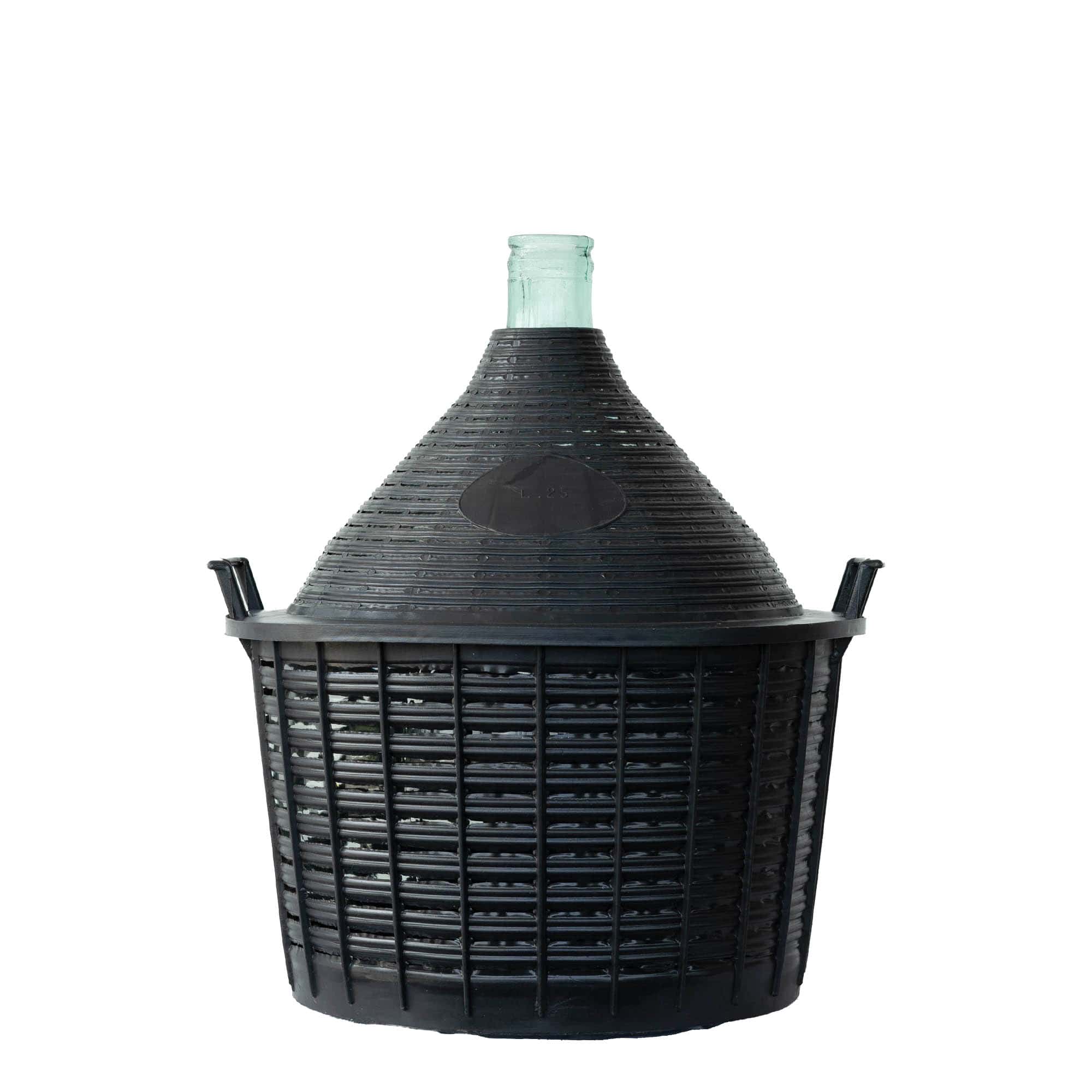 25 l pallonpudel kitsas kaelaga, klaas, avale: kaanega