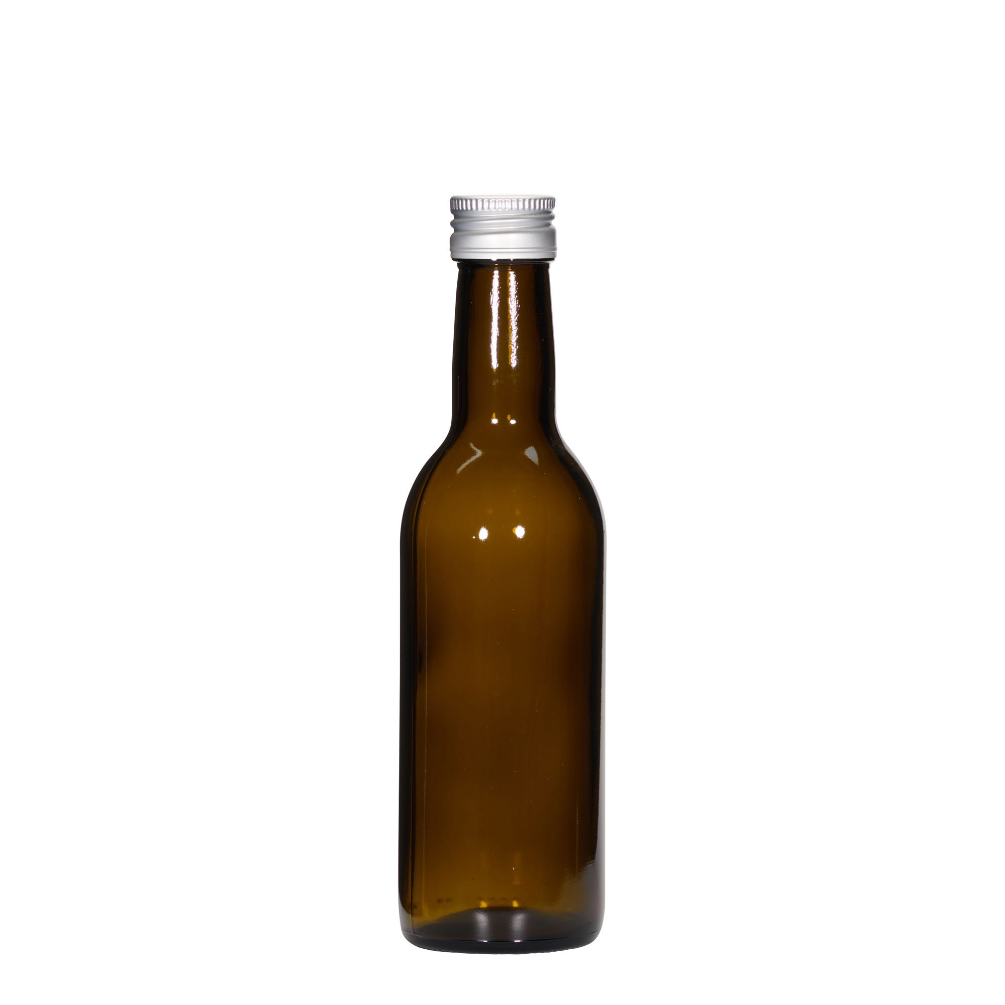250 ml klaaspudel 'Bordeaux', antiiksinine, suuava: PP 28