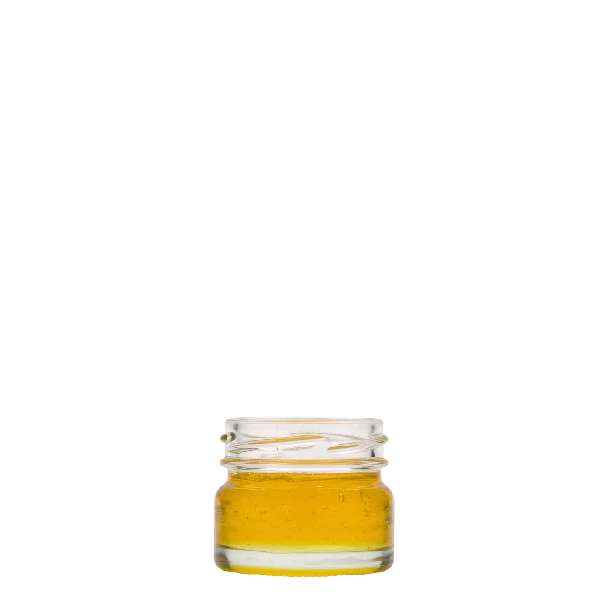 30 ml madal ümmargune purk, sulgur: twist-off (TO 43)