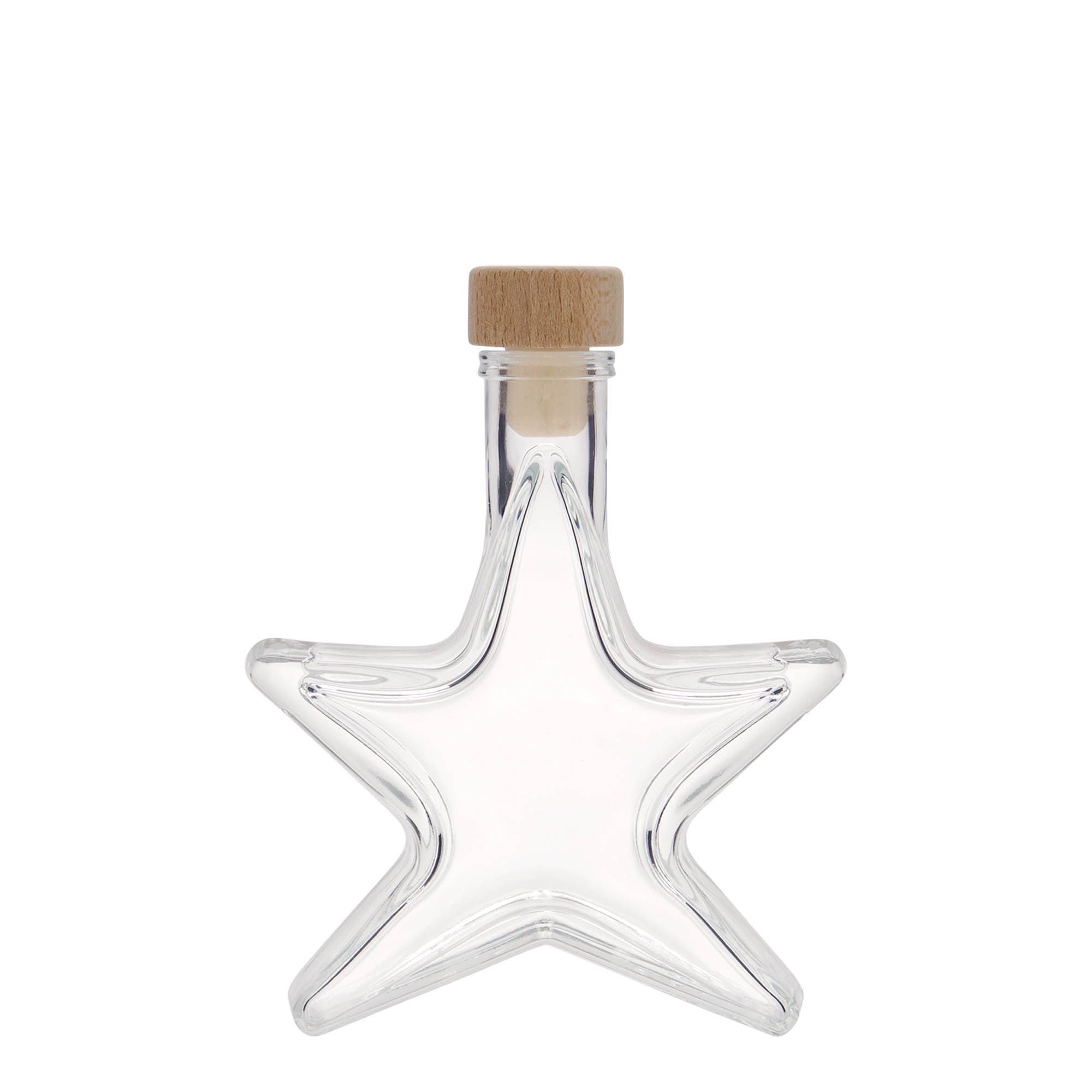 100 ml klaaspudel 'Täht', suuava: kork 100 ml klaaspudel 'Täht', suuava: kork