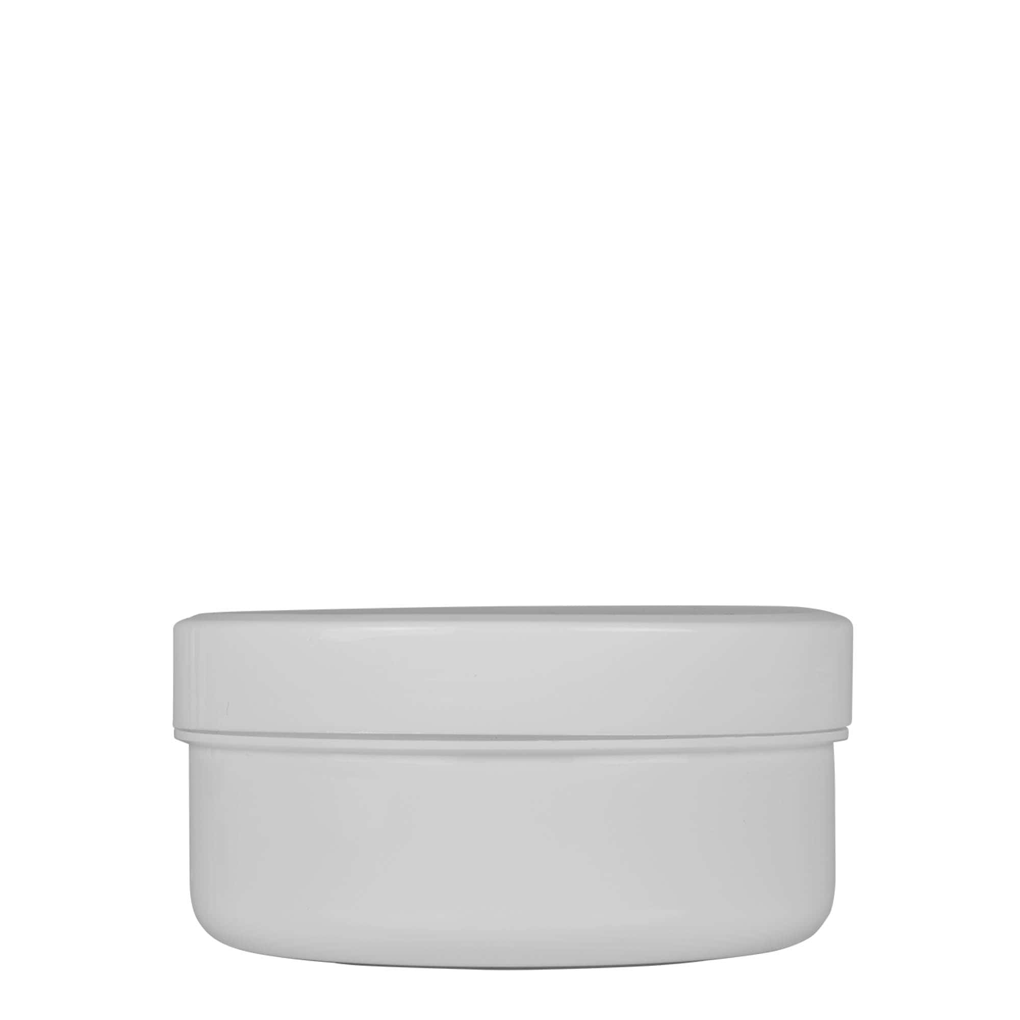 250 ml plasttoos 'White Line', PP, valge, sulgur: keeratav kaas