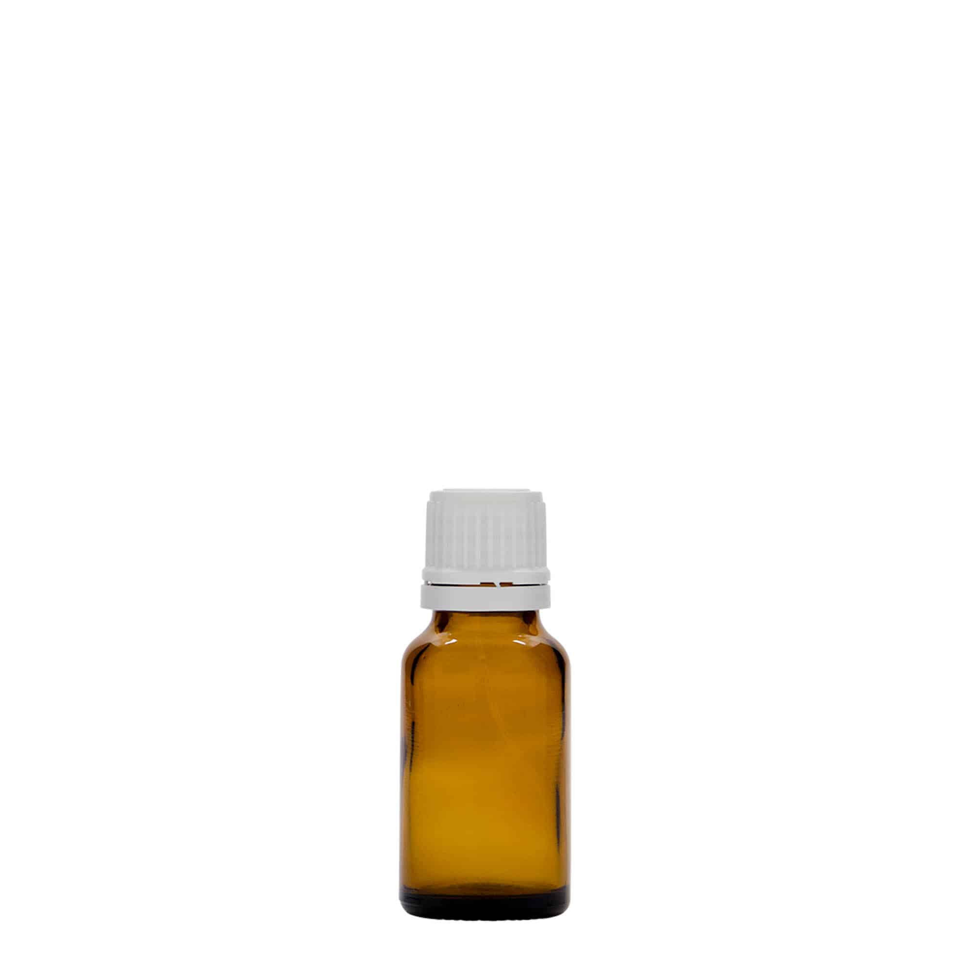 15 ml meditsiinipudel, klaas, pruun, suuava: DIN 18