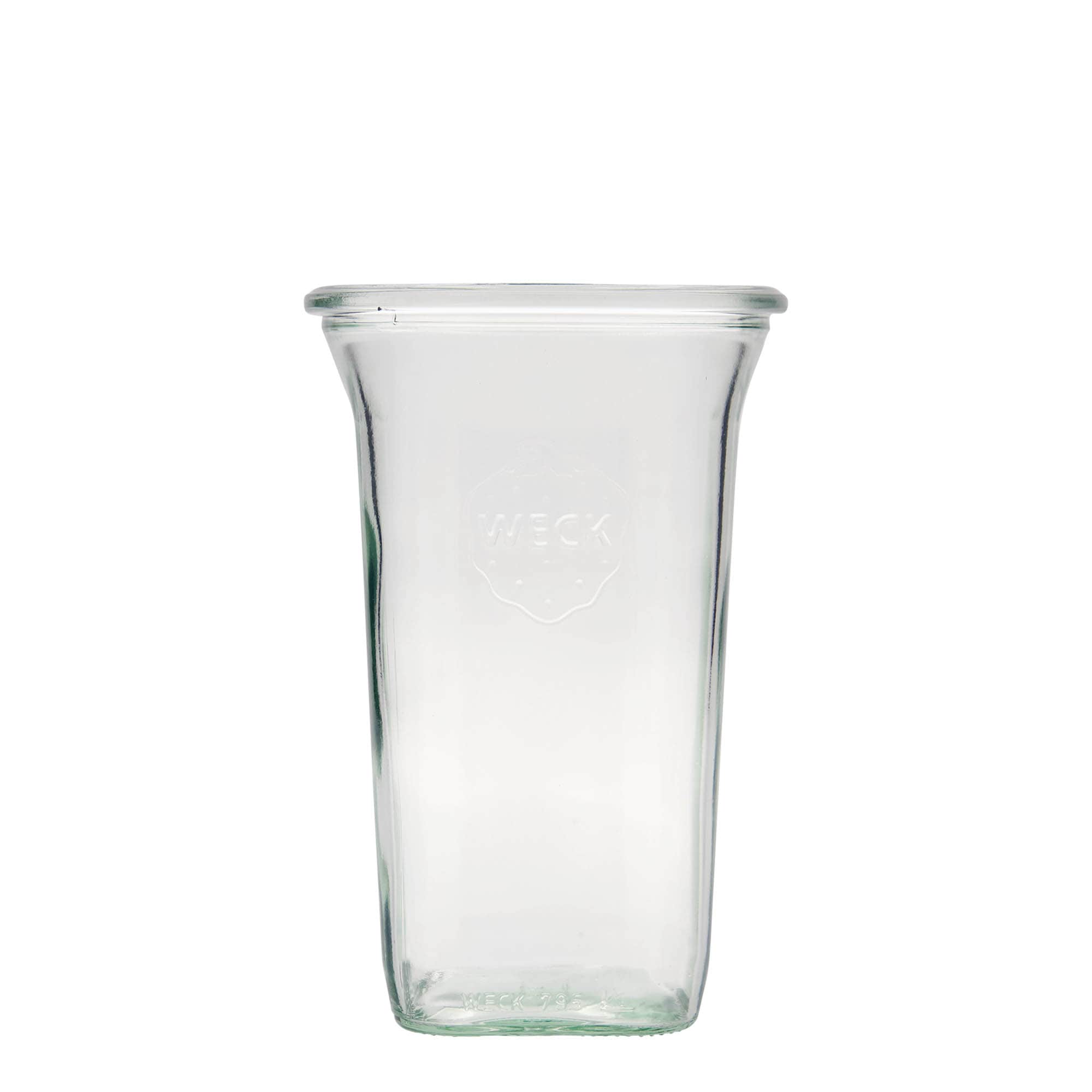 795 ml WECK-Quadro klaas, ruudukujuline, avale: ümar serv