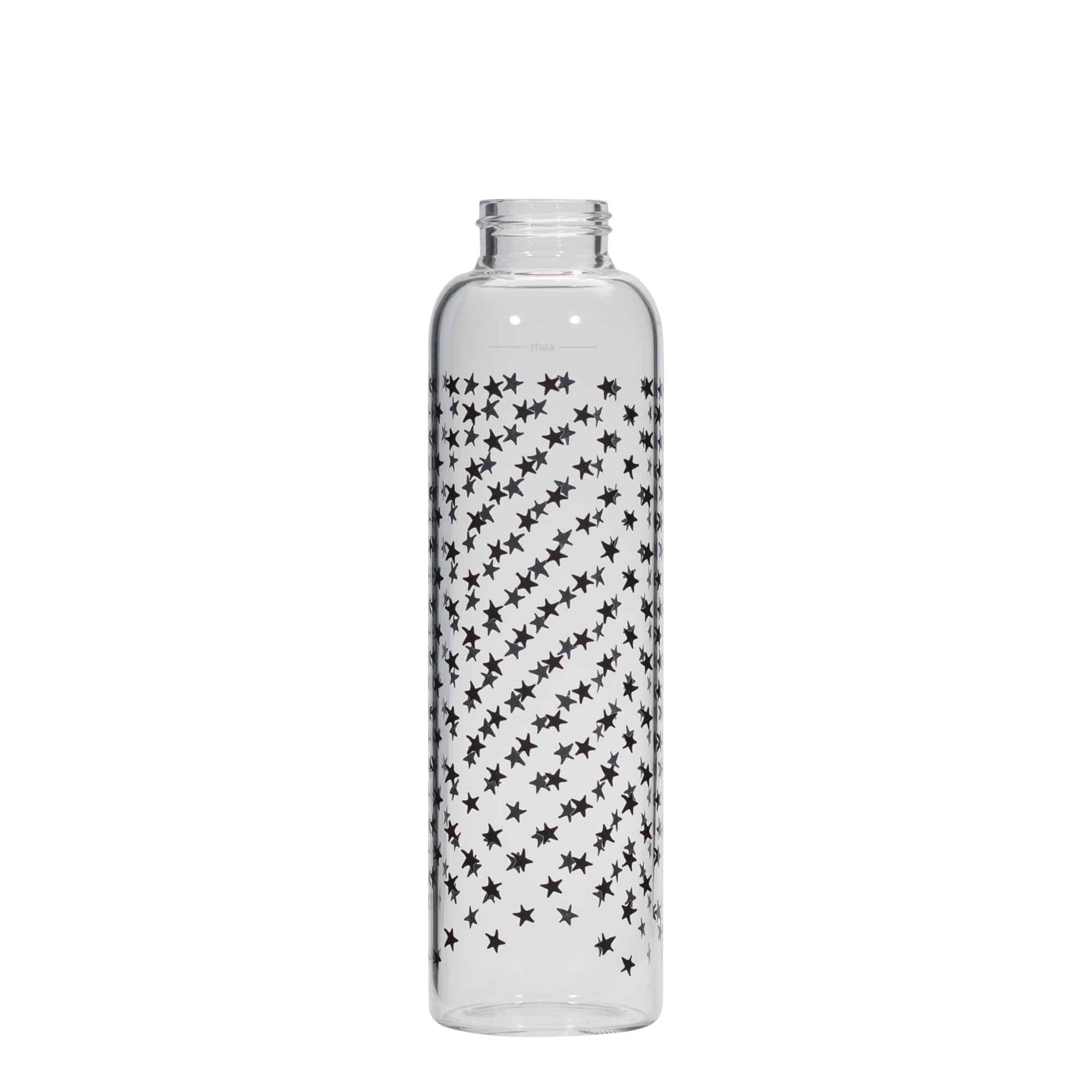 500 ml joogipudel 'Perseus', motiiv: mustad tähed, sulgur: keeratav kork 500 ml joogipudel 'Perseus', motiiv: mustad tähed, sulgur: keeratav kork