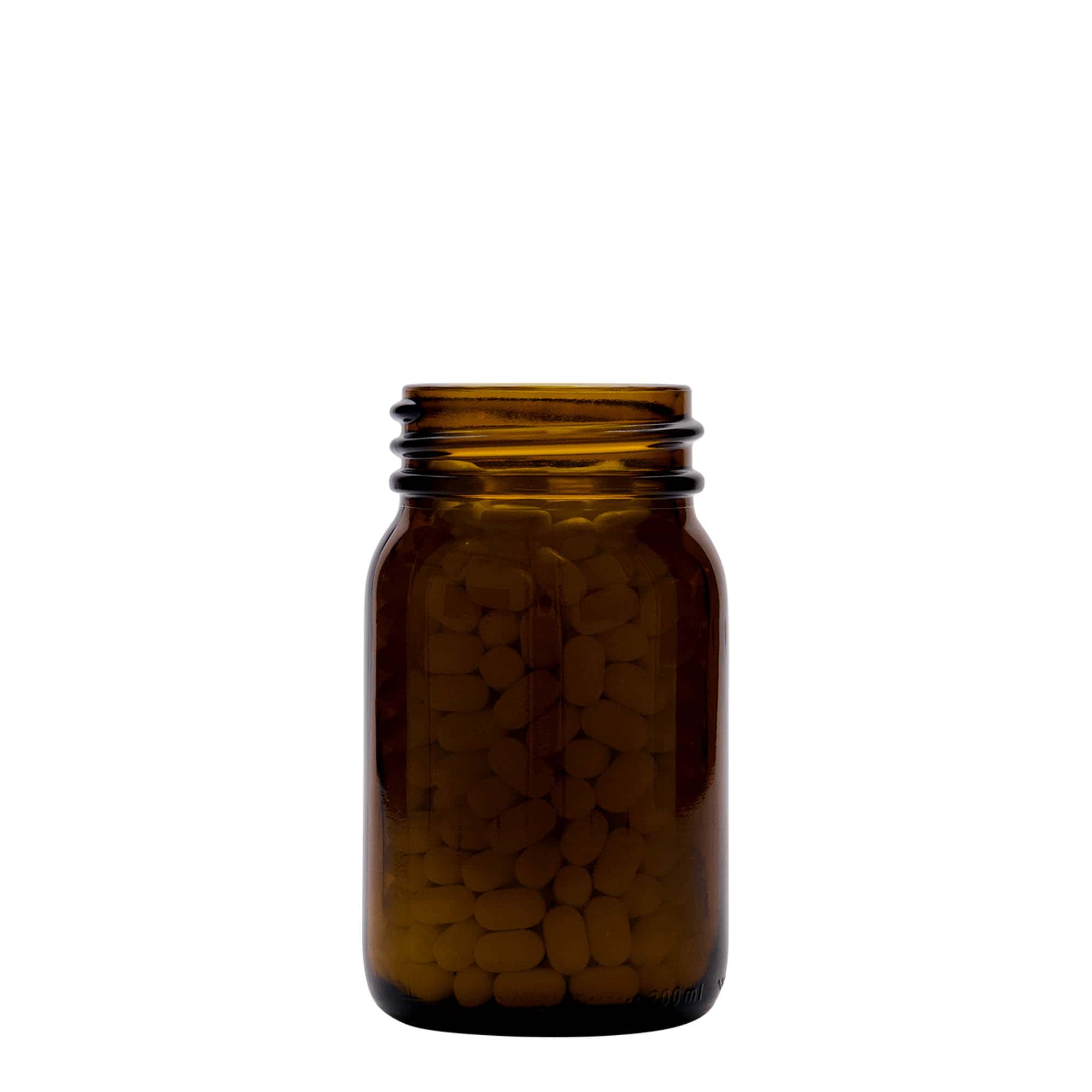 200 ml laiakaelne klaas, pruun, avale: DIN 55