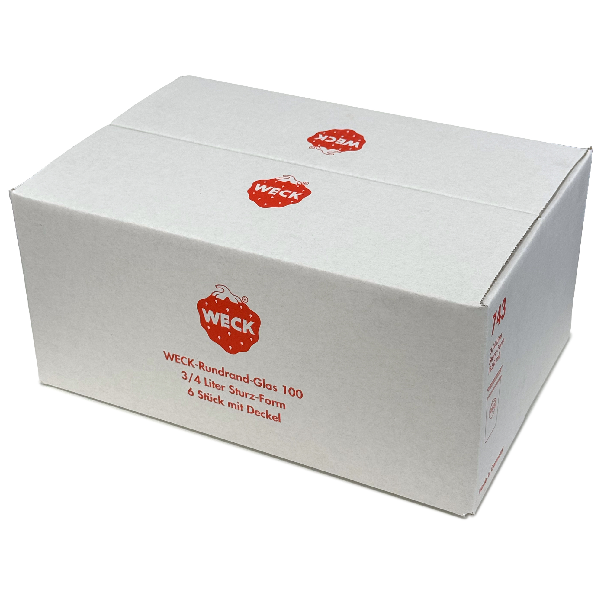 6x 850 ml WECK-klaaspurk klaaskaanega RR 100