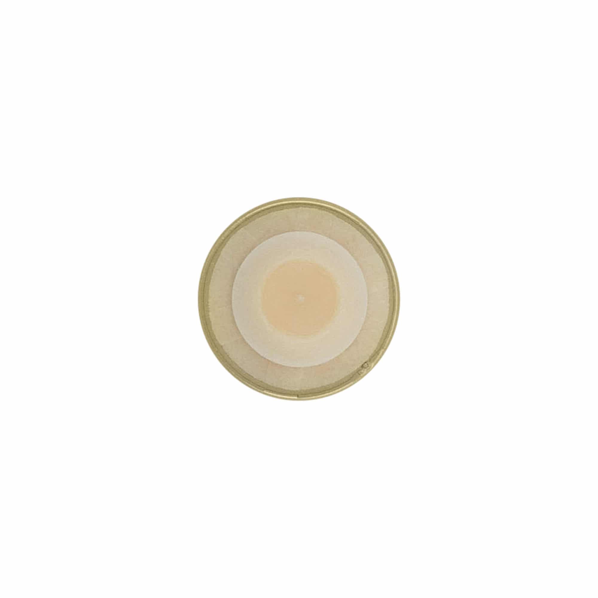 Käepideme kork 19 mm, plastik, kuldne, sobib avale: kork