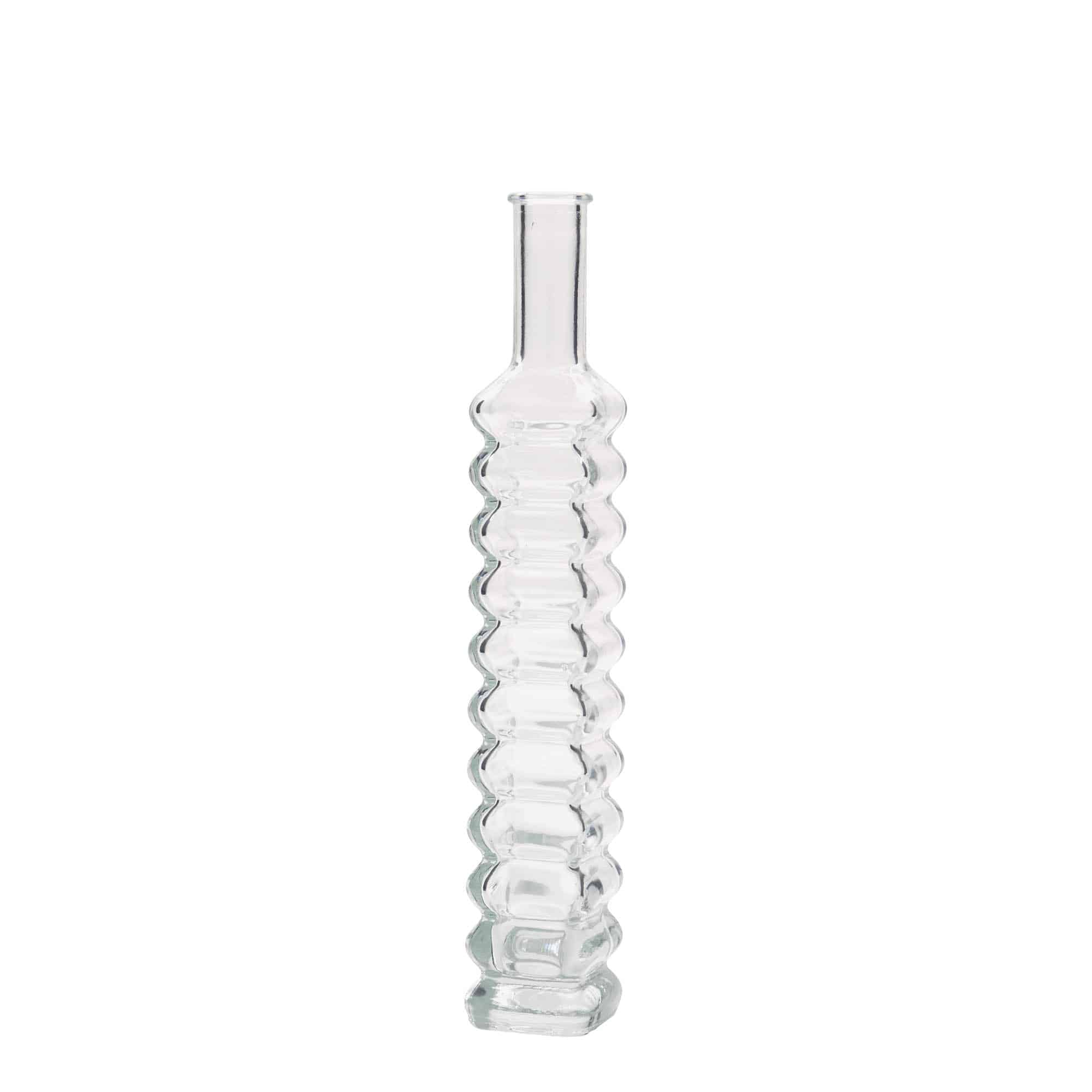 100 ml klaaspudel 'Roma', ruudukujuline, sulgur: kork