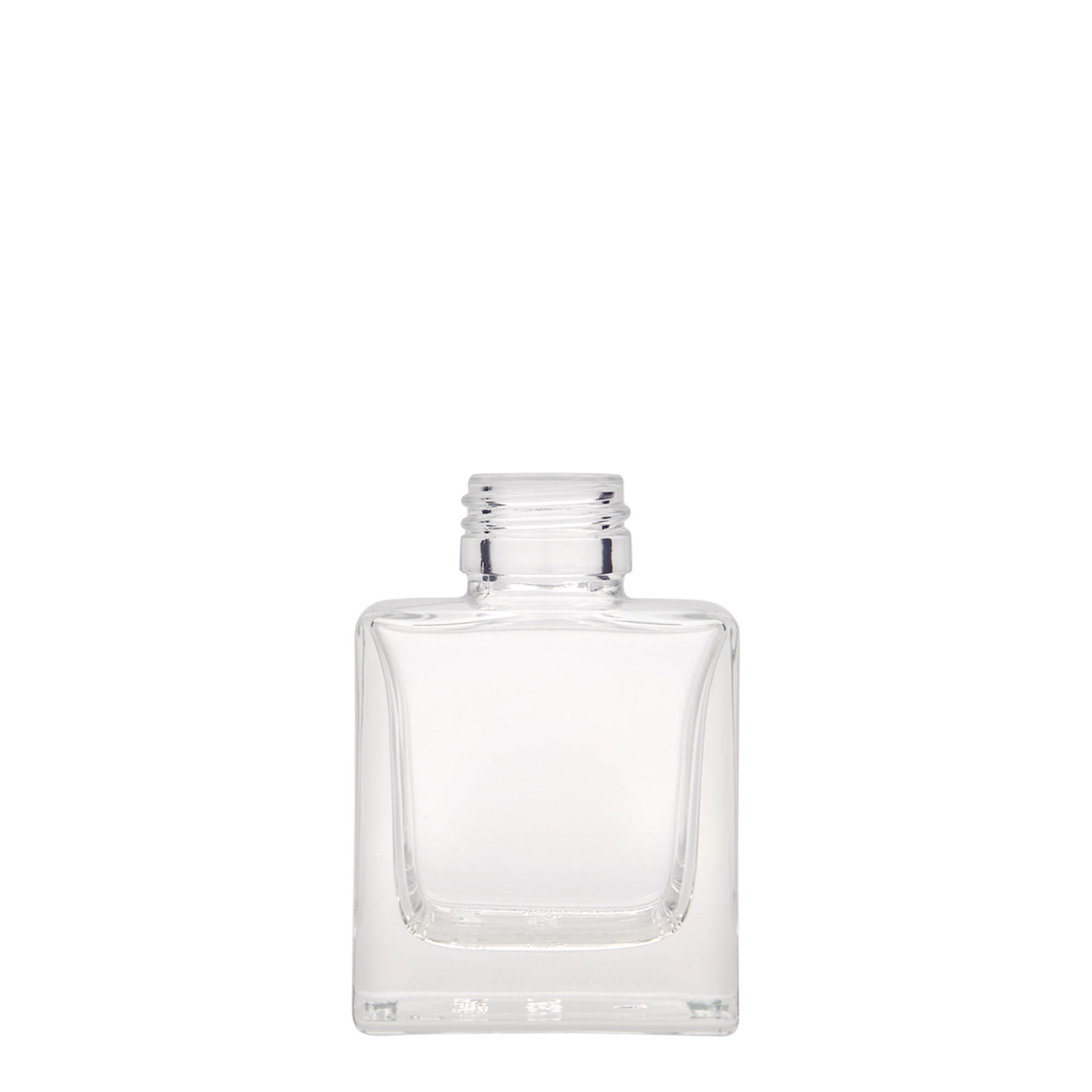100 ml klaaspudel 'Cube', ruudukujuline, avaus: PP 28 100 ml klaaspudel 'Cube', ruudukujuline, avaus: PP 28