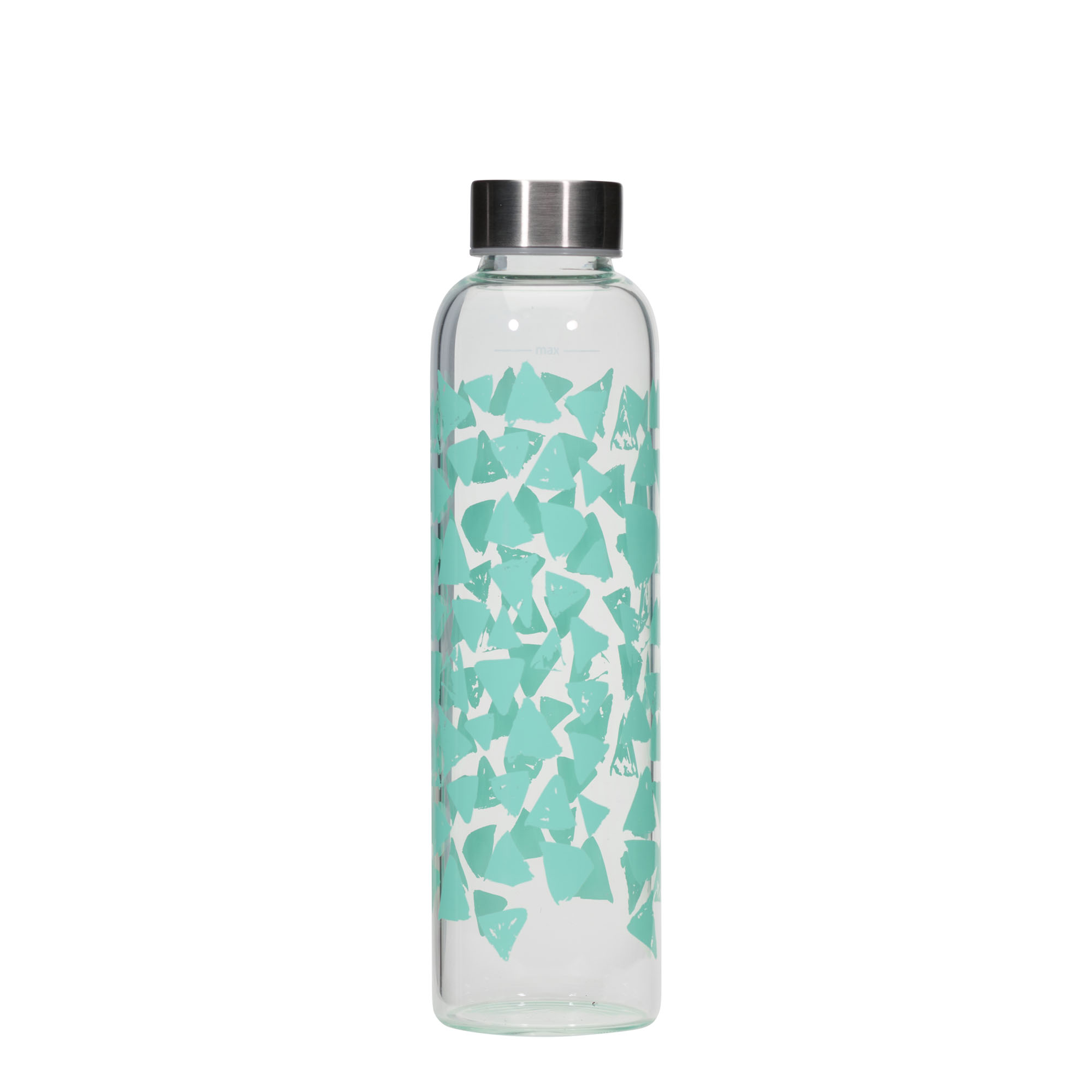 500 ml joogipudel 'Perseus - türkiissinised kolmnurgad', suuava: kruvikork 500 ml joogipudel 'Perseus - türkiissinised kolmnurgad', suuava: kruvikork