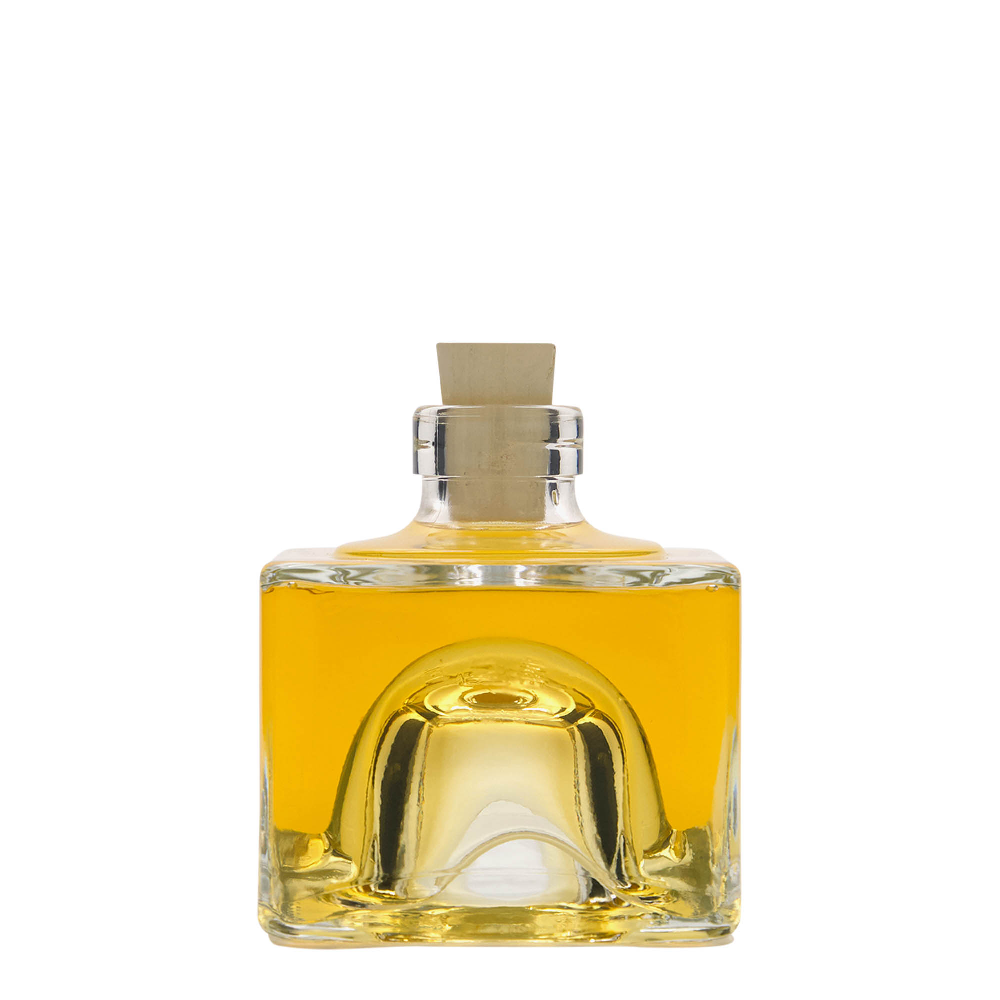 200 ml klaaspudel 'Cocolores', ruudukujuline, suuava: kork