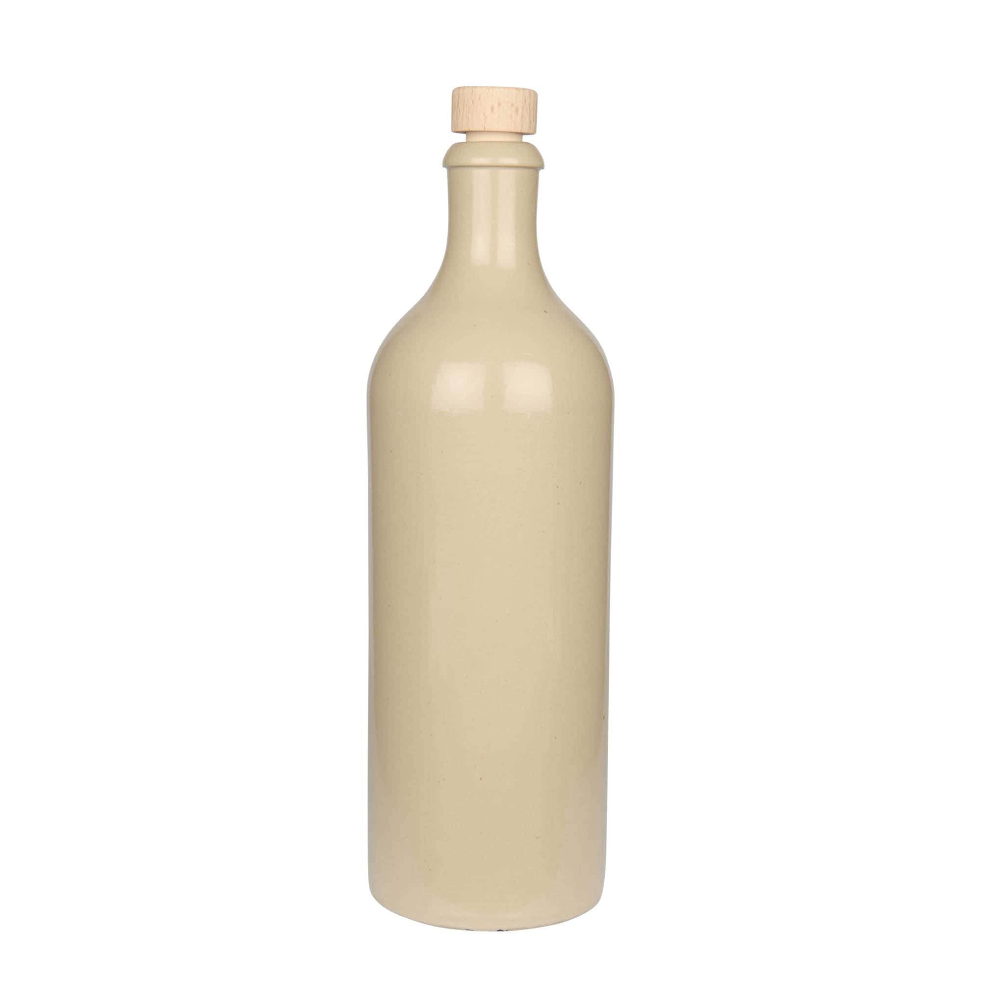 750 ml savinõu, keraamiline, beež, avale: kork