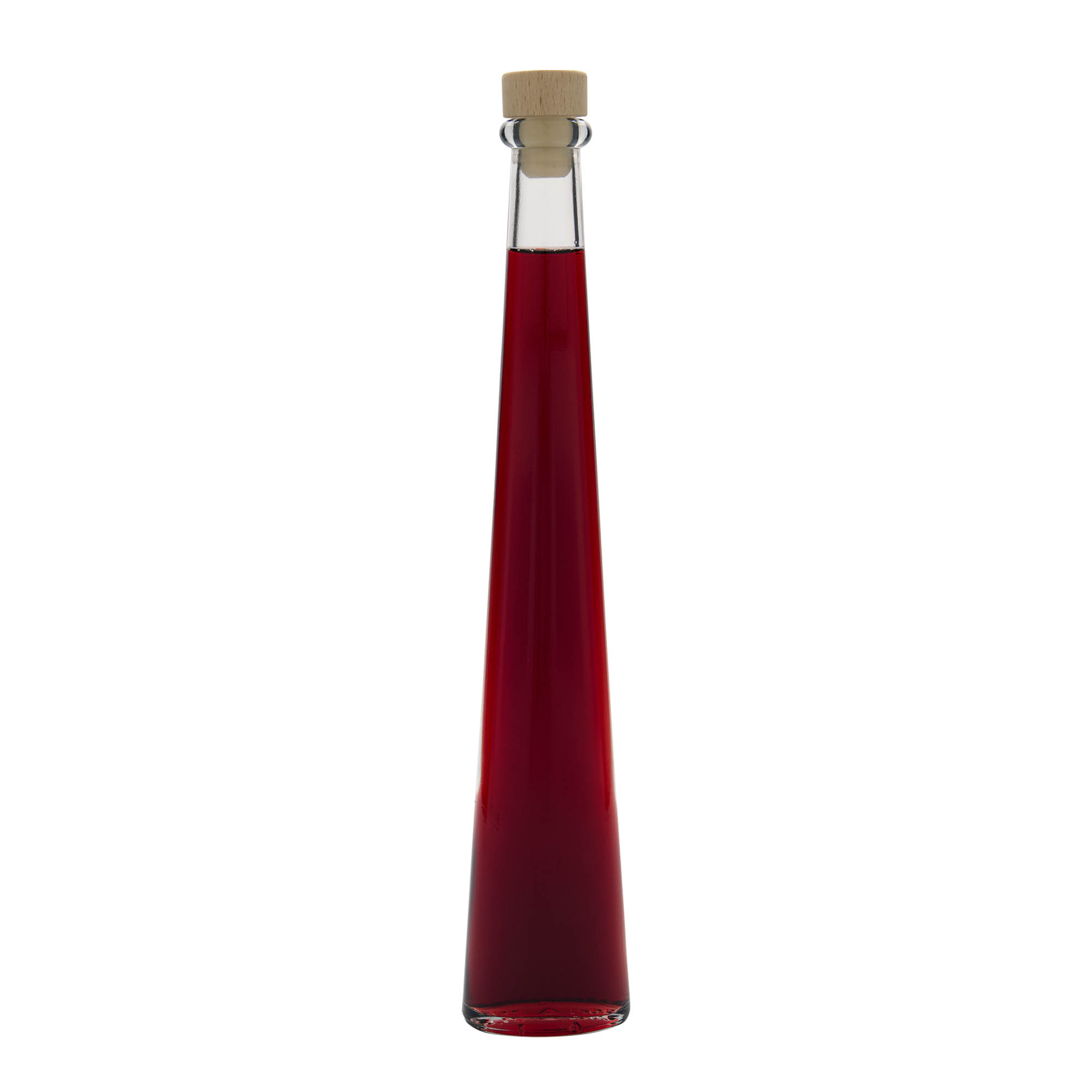 200 ml klaaspudel 'Dama Ovale', ovaalne, sulgur: kork