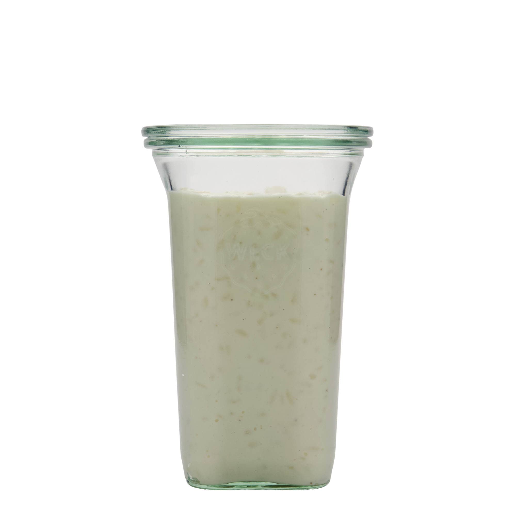 795 ml WECK-Quadro klaas, ruudukujuline, avale: ümar serv