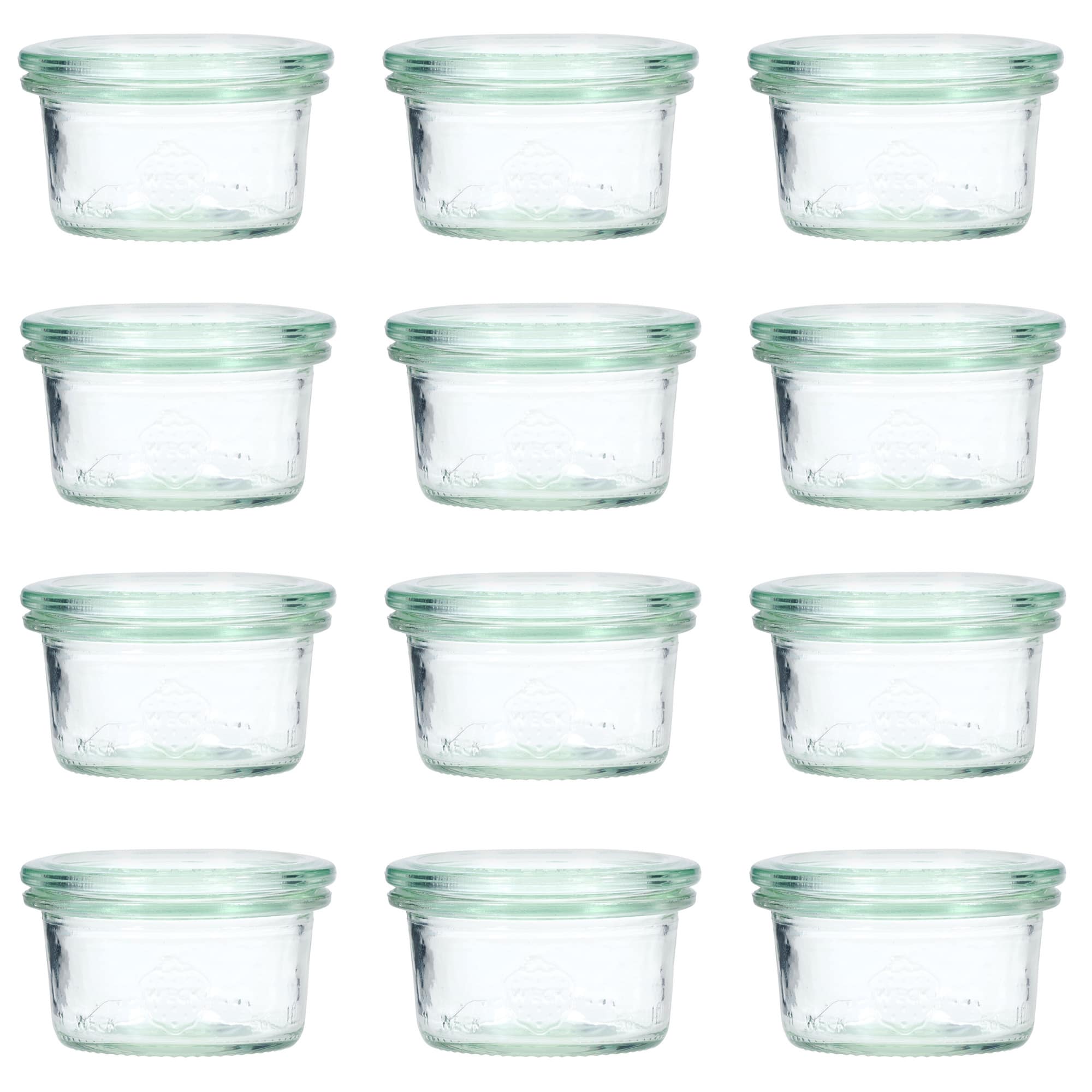 12x 50 ml WECK-klaaspurk klaaskaanega RR 60
