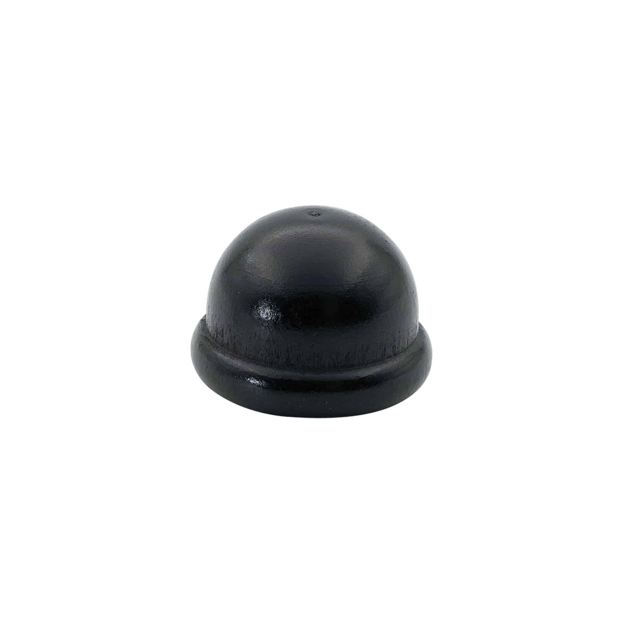 Käepideme kork 19 mm "Melon", puit/PE, must, suuava jaoks: kork