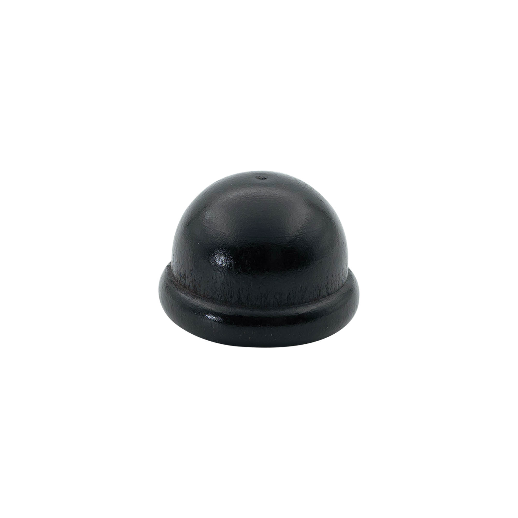 Käepideme kork 19 mm "Melon", puit/PE, must, suuava jaoks: kork Käepideme kork 19 mm "Melon", puit/PE, must, suuava jaoks: kork