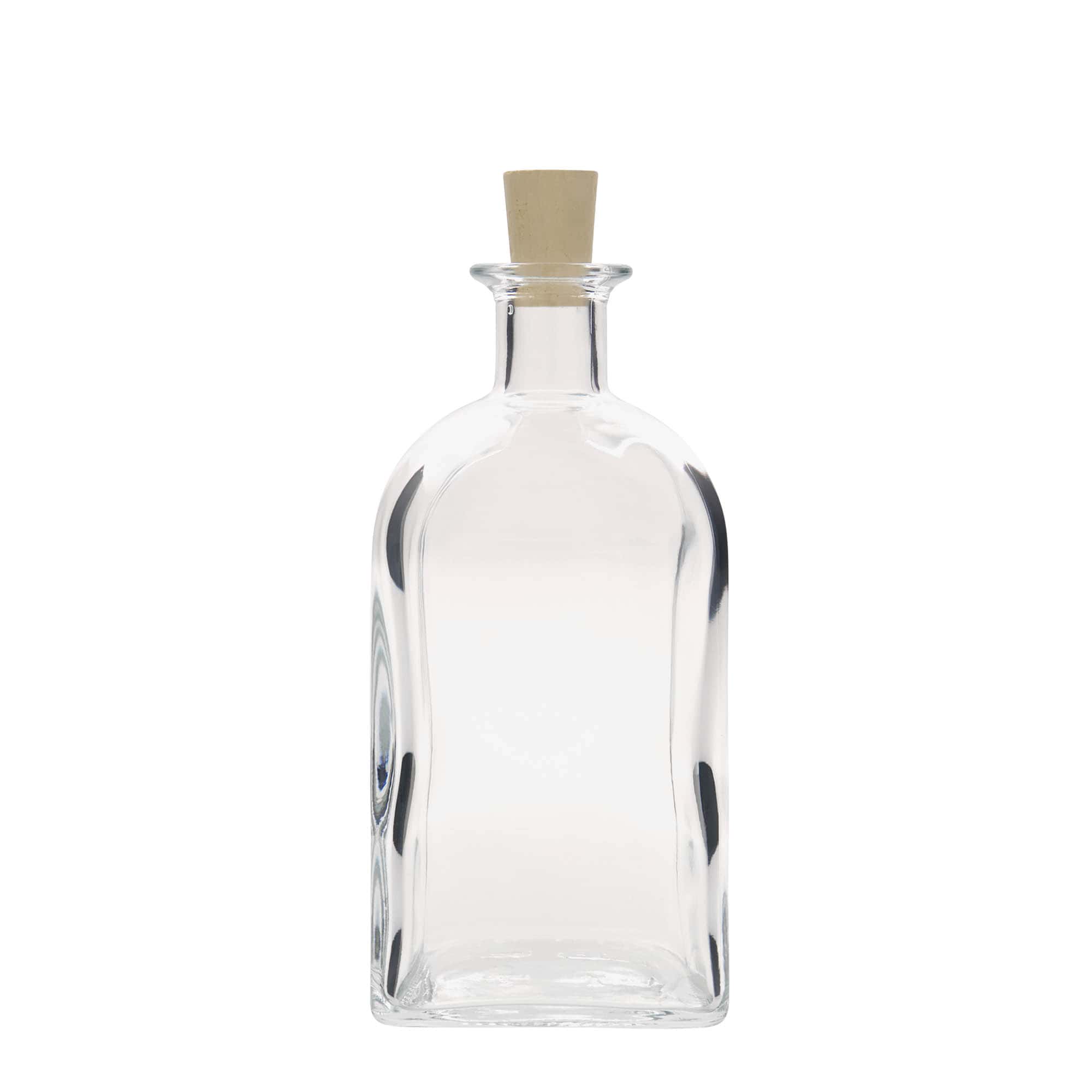 700 ml klaaspudel Apotheker Carré, ruudukujuline, suuava: kork