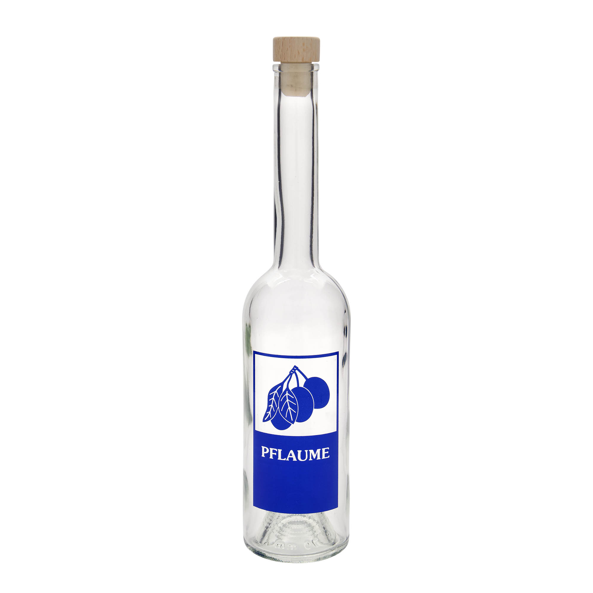 500 ml klaaspudel 'Opera', motiiv: ploom, suuava: kork 500 ml klaaspudel 'Opera', motiiv: ploom, suuava: kork