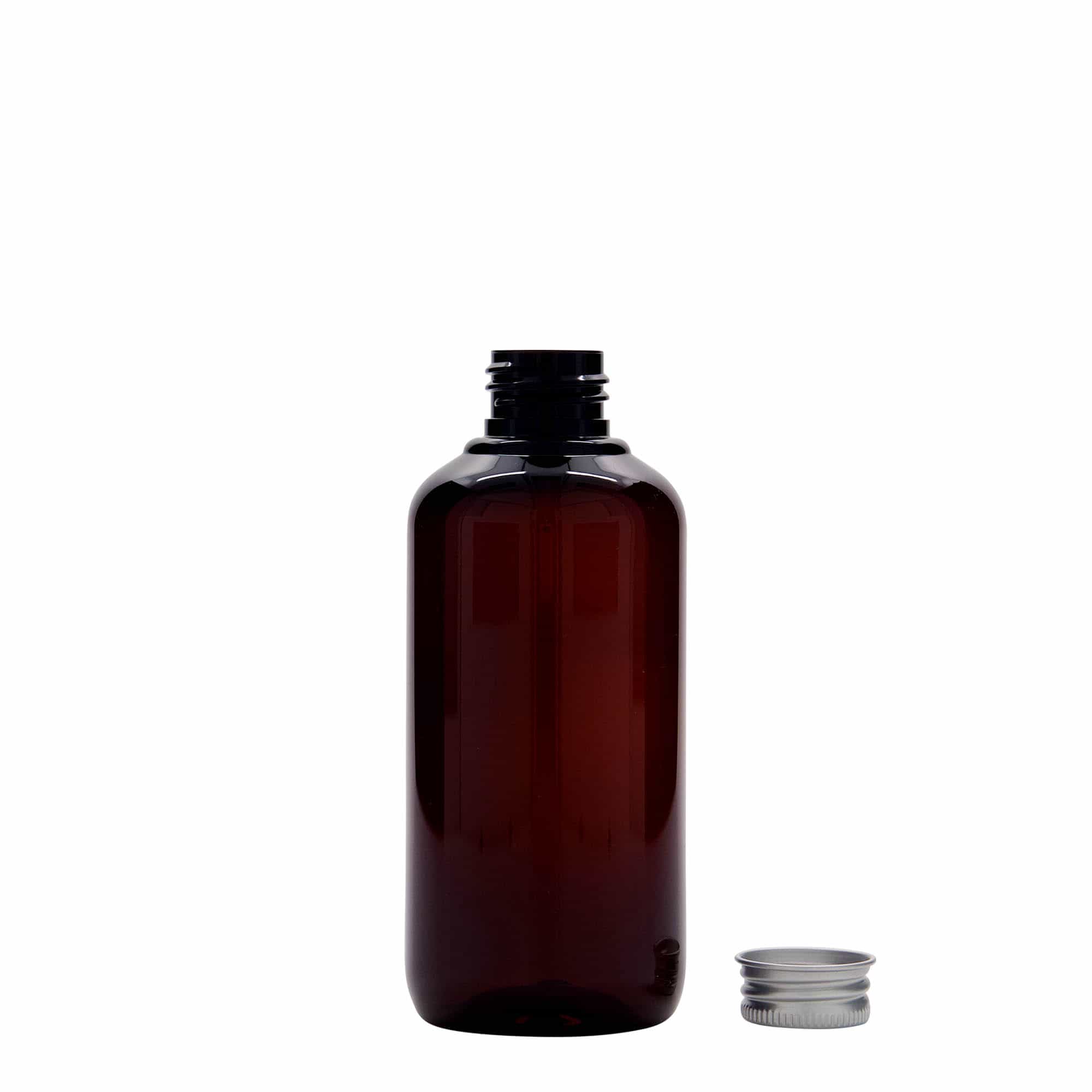 200 ml ringlussevõetud plastist pudel 'Victor's Best', PCR, pruun, sulgur:  24/410