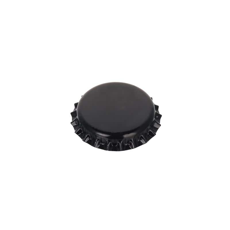 Kroonkork 26 mm, metall, must