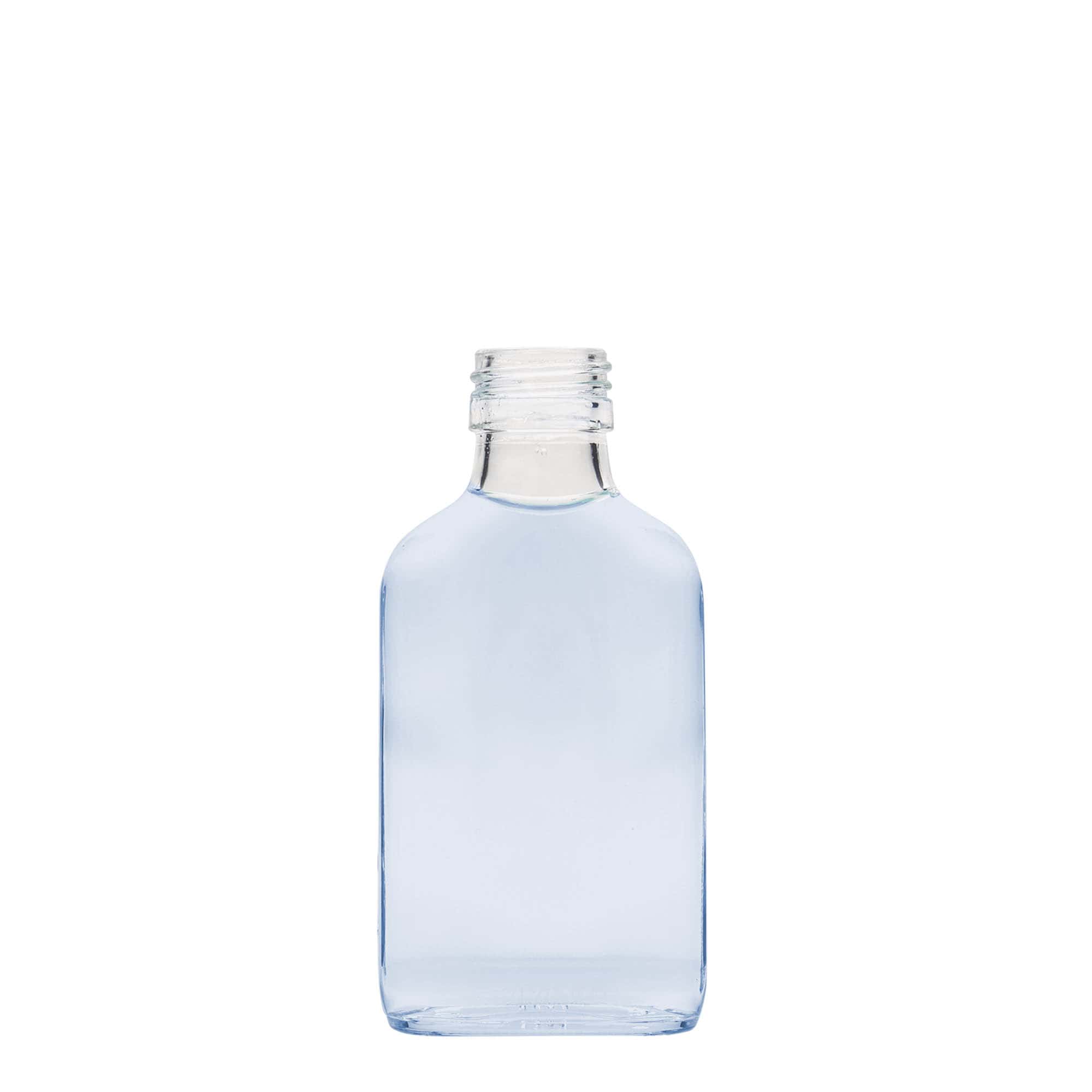 100 ml taskupudel, ristkülikukujuline, klaas, ava: PP 28