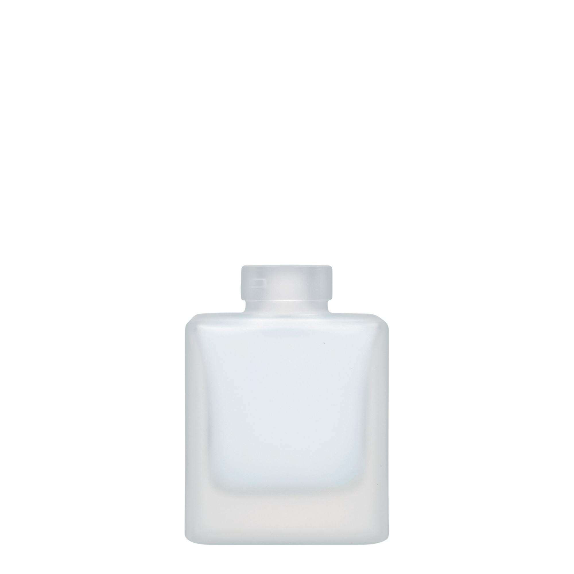 100 ml klaaspudel 'Cube', ruudukujuline, matt, sulgur: kork