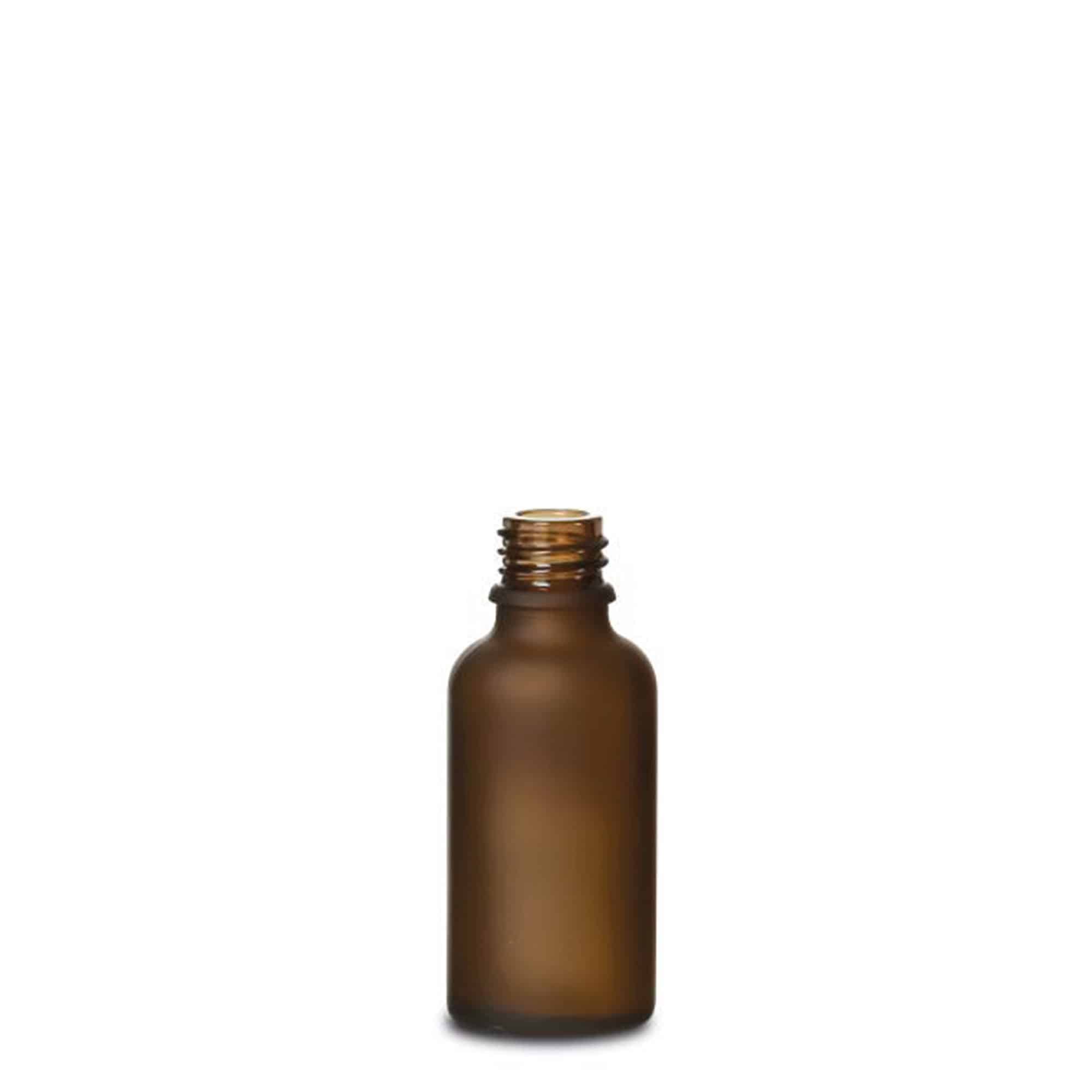 30ml meditsiinipudel, klaas, pruun matt, suuavale: DIN 18 30ml meditsiinipudel, klaas, pruun matt, suuavale: DIN 18