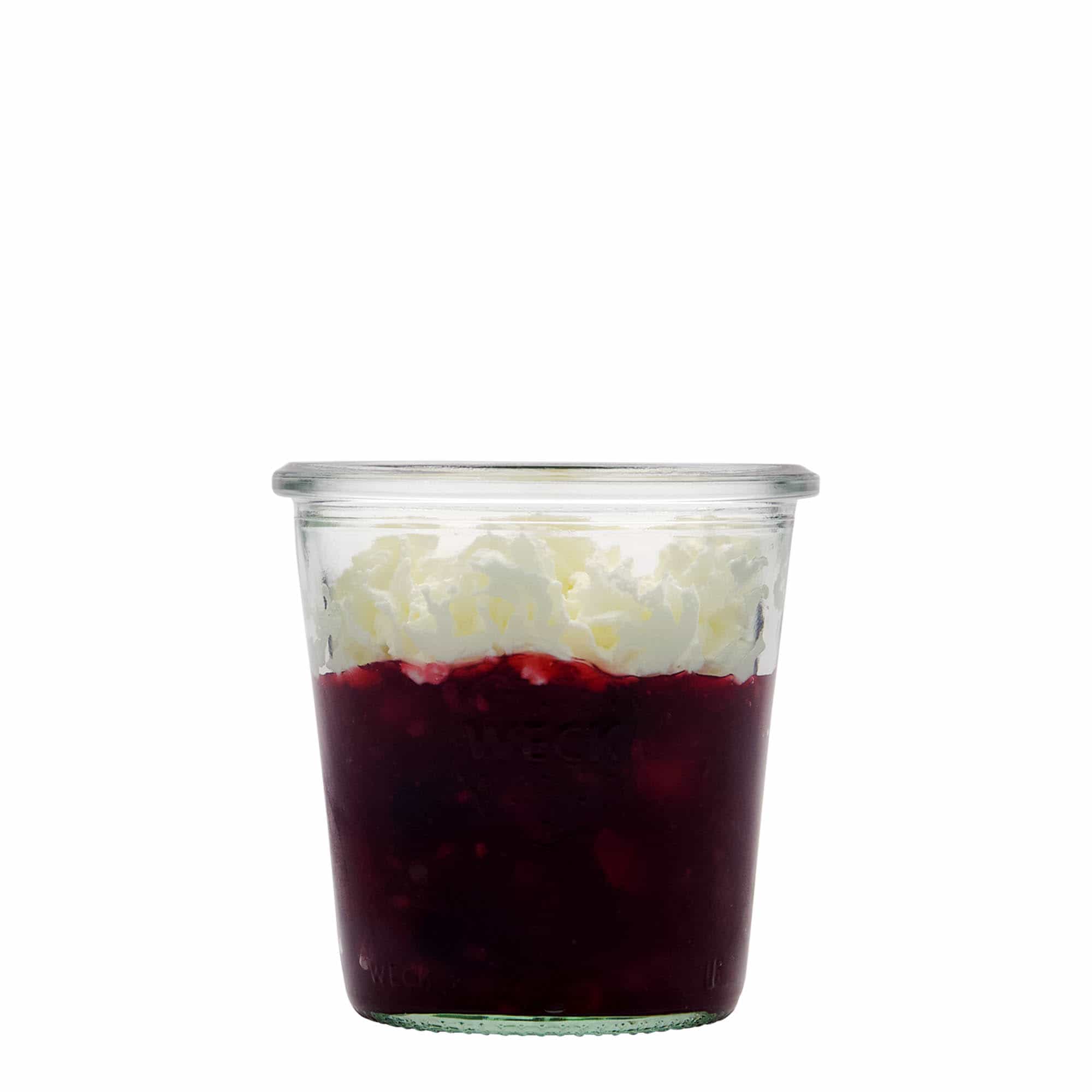 290 ml WECKi laia suuga purk, sulgur: ümar serv