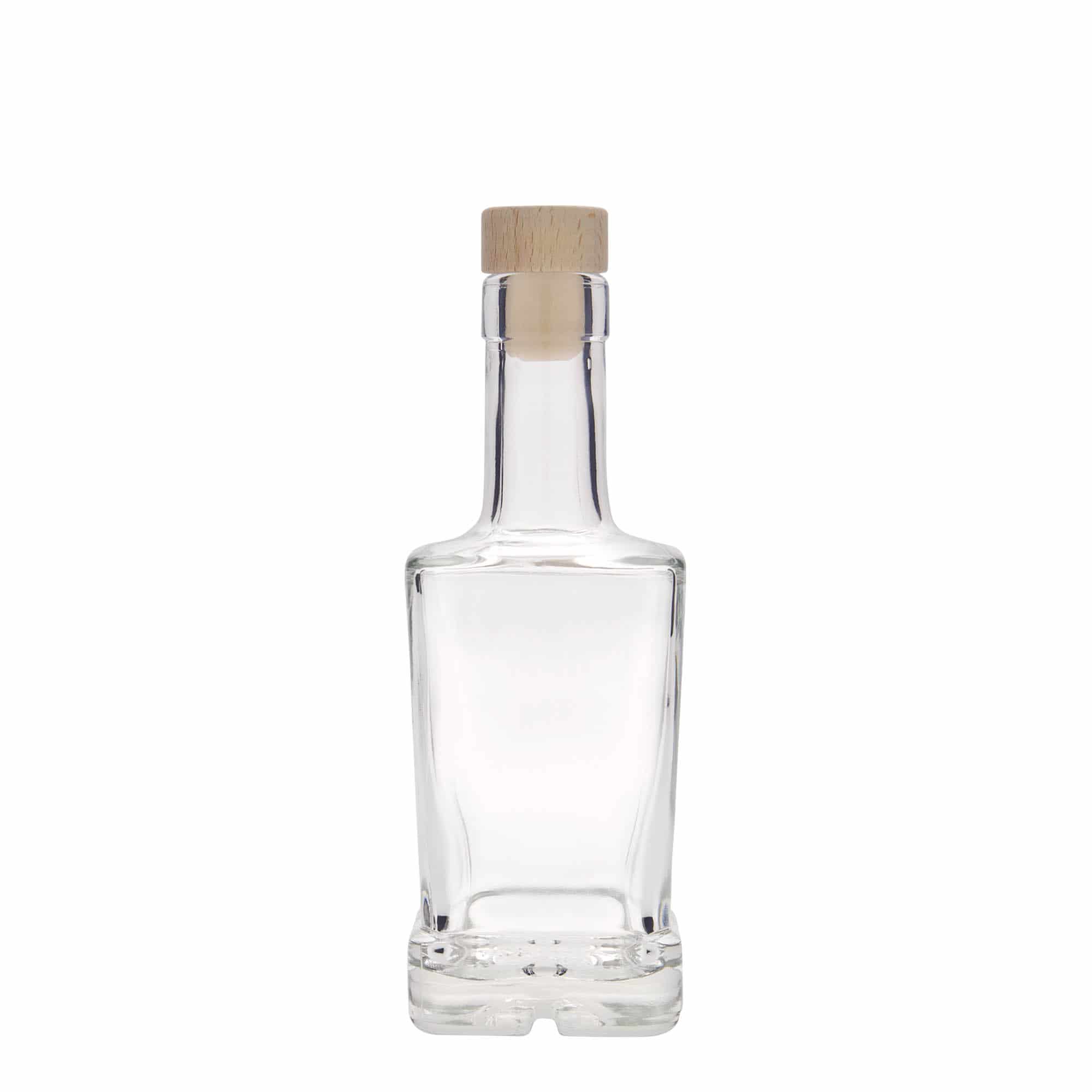 250 ml klaaspudel 'Rene', ruudukujuline, sulgur: kork